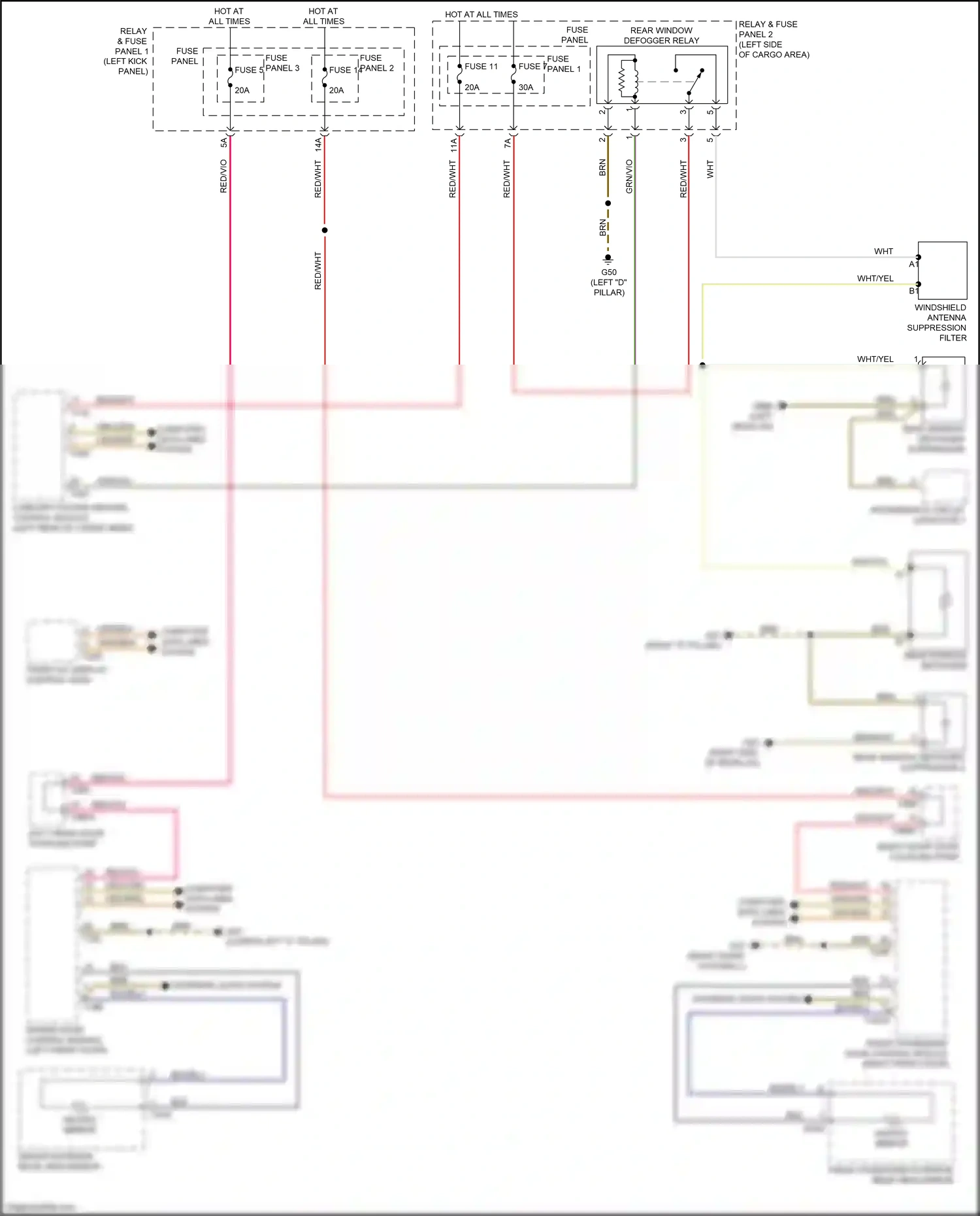Audi SQ5 II (2017-2020) driver door control module wiring diagram  (10 of 13)