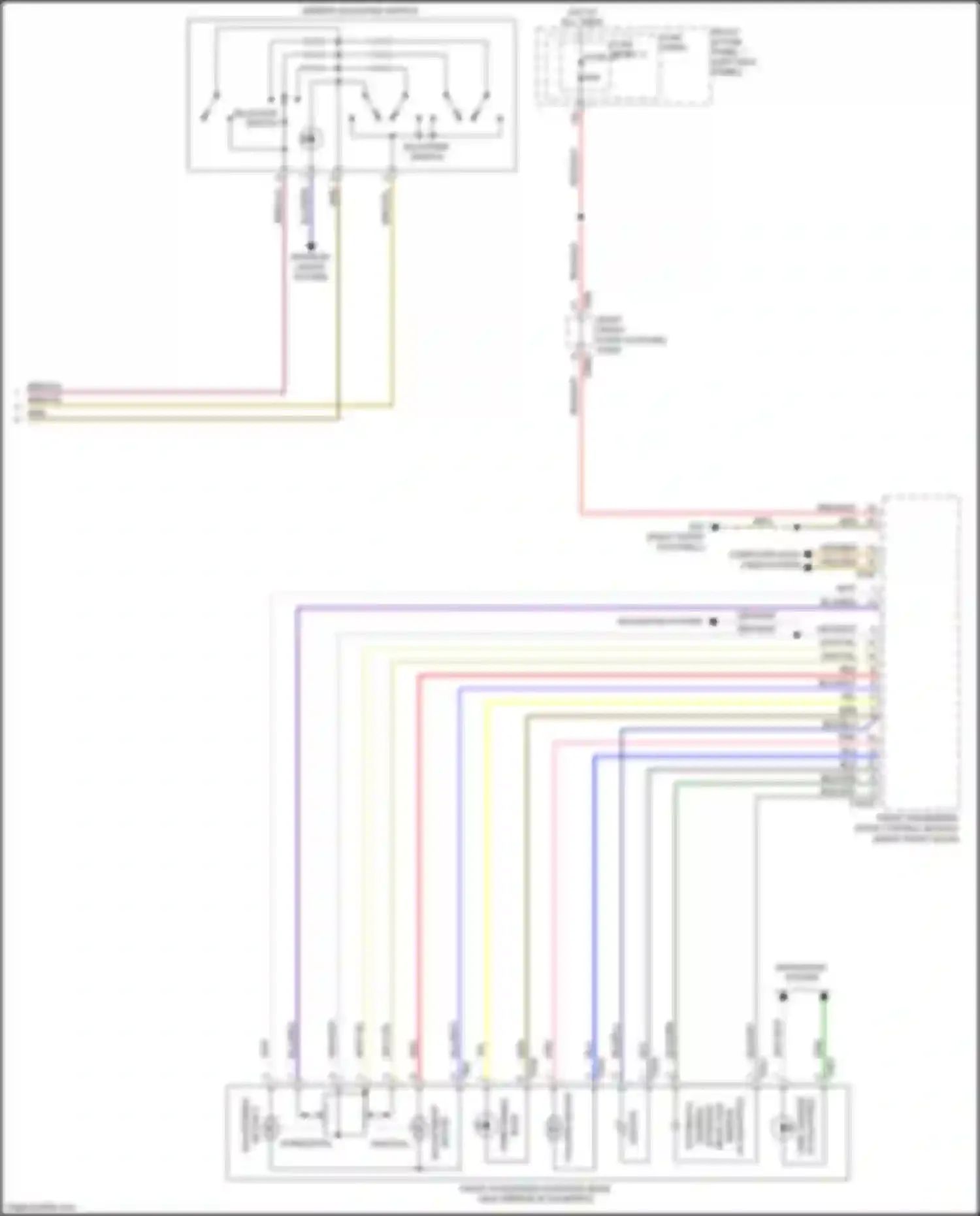Wiring diagram folding motor for Audi SQ5 II (2017-2020) (2 of 4)