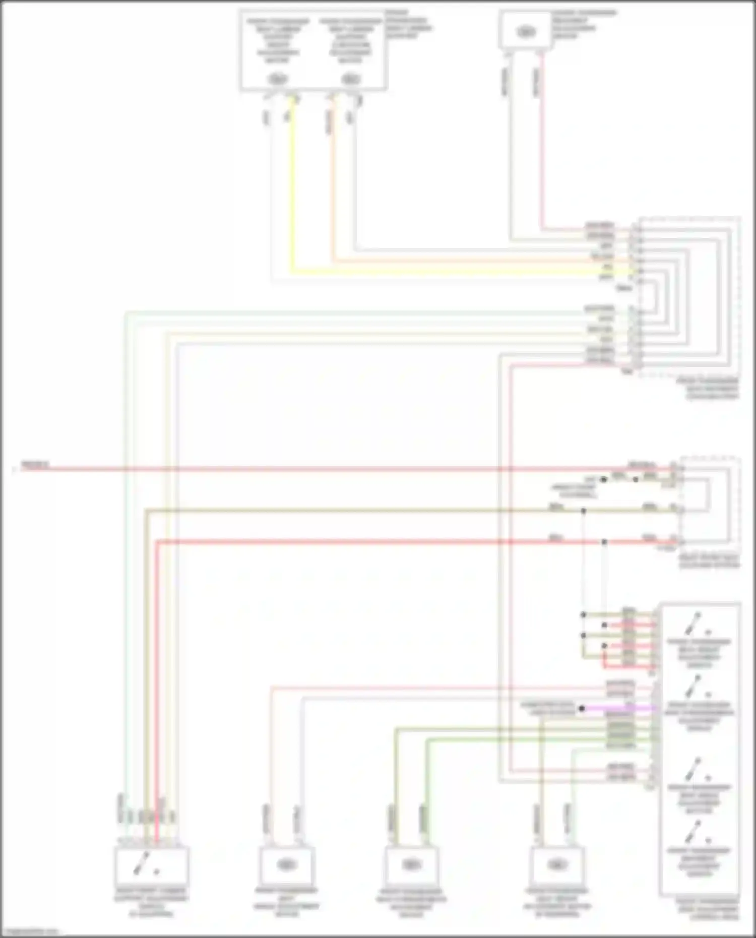 Wiring diagram front passenger seat forward/back adjustment switch for Audi SQ5 II (2017-2020) (1 of 1)