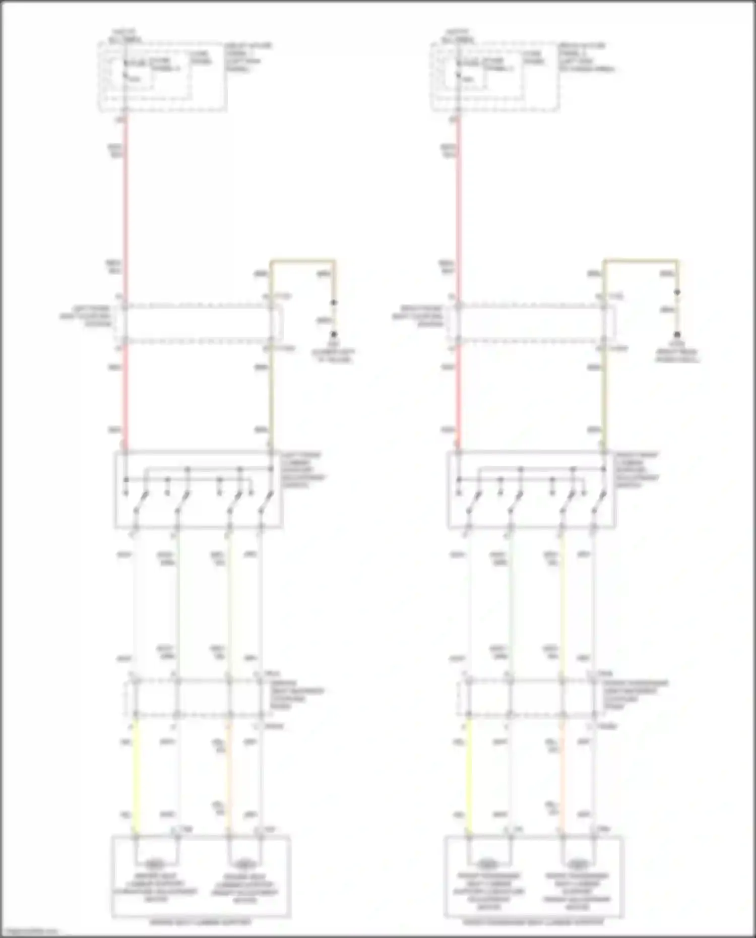 Wiring diagram front passenger seat lumbar support height adjustment motor for Audi SQ5 II (2017-2020) (1 of 2)