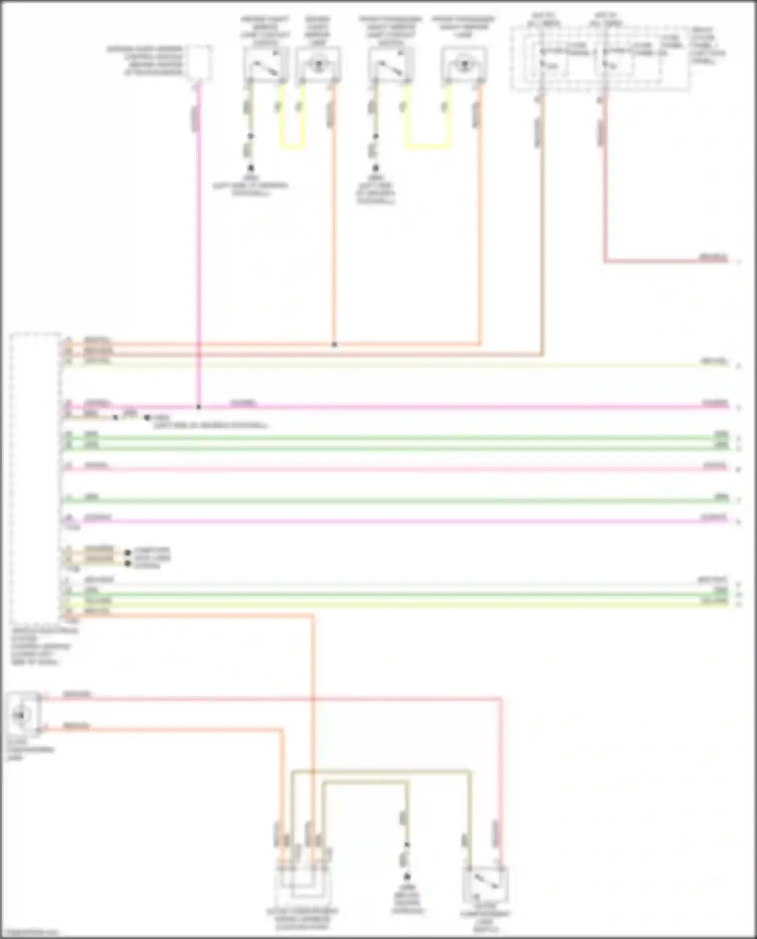 Wiring diagram glove compartment wiring harness coupling point for Audi SQ5 II (2017-2020) (1 of 1)