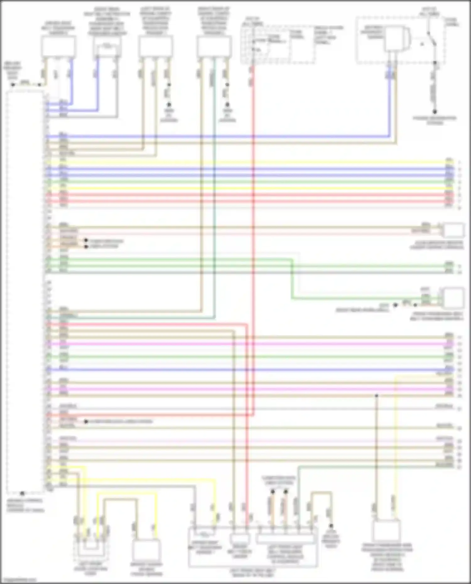 Wiring diagram left front seat belt tensioner control module for Audi SQ5 II (2017-2020) (1 of 1)