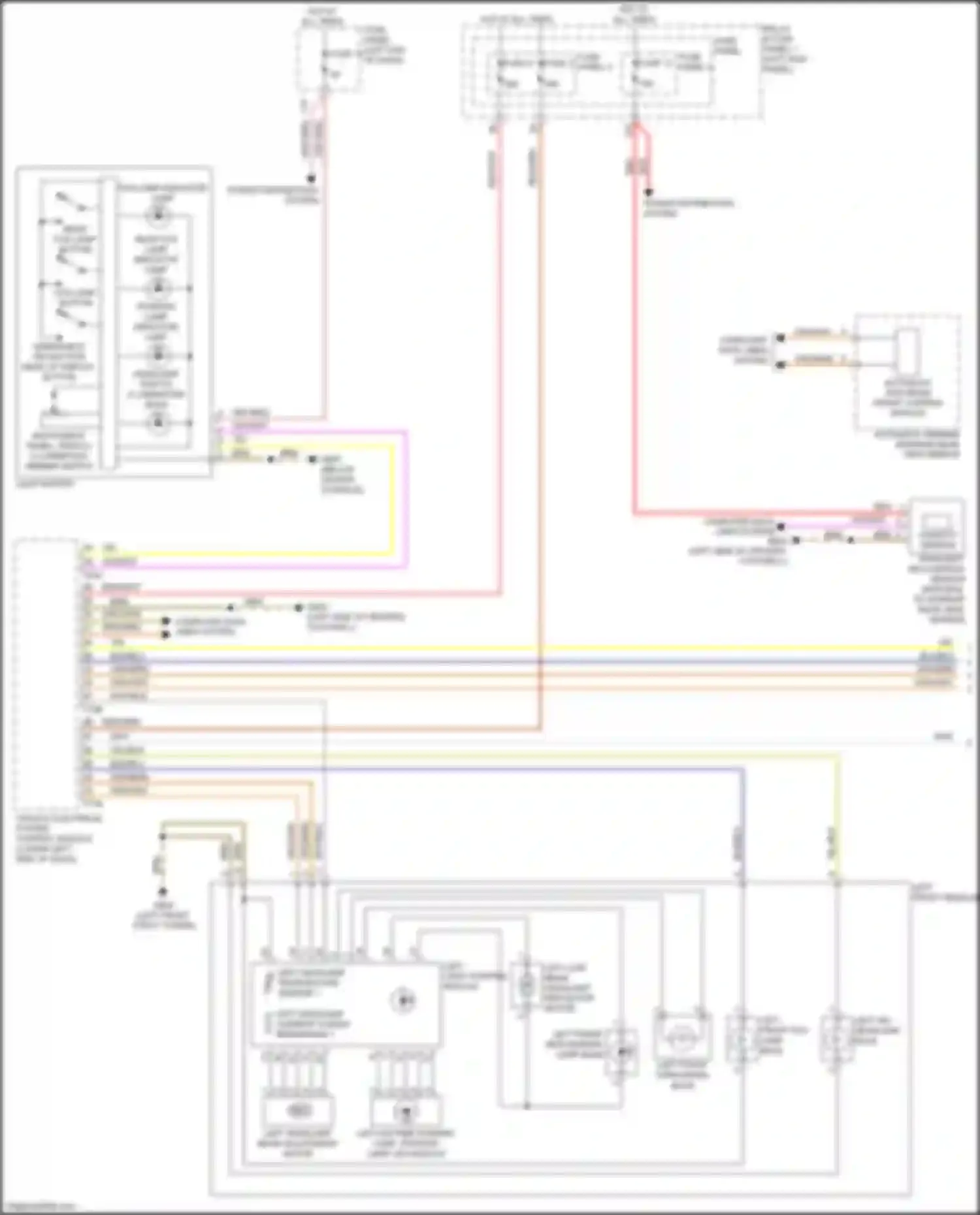 Wiring diagram left front strut tower) for Audi SQ5 II (2017-2020) (5 of 8)