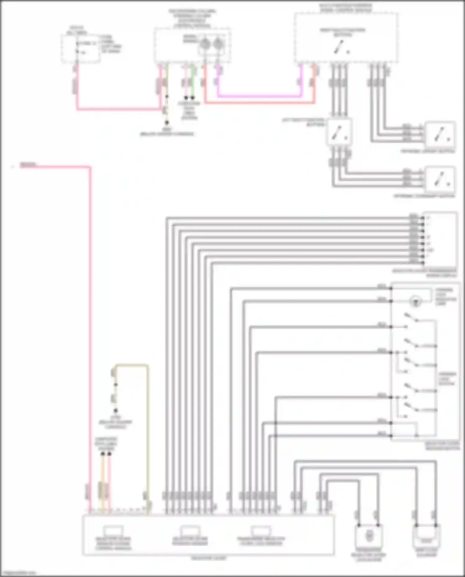 Wiring diagram parking lock button for Audi SQ5 II (2017-2020) (1 of 2)