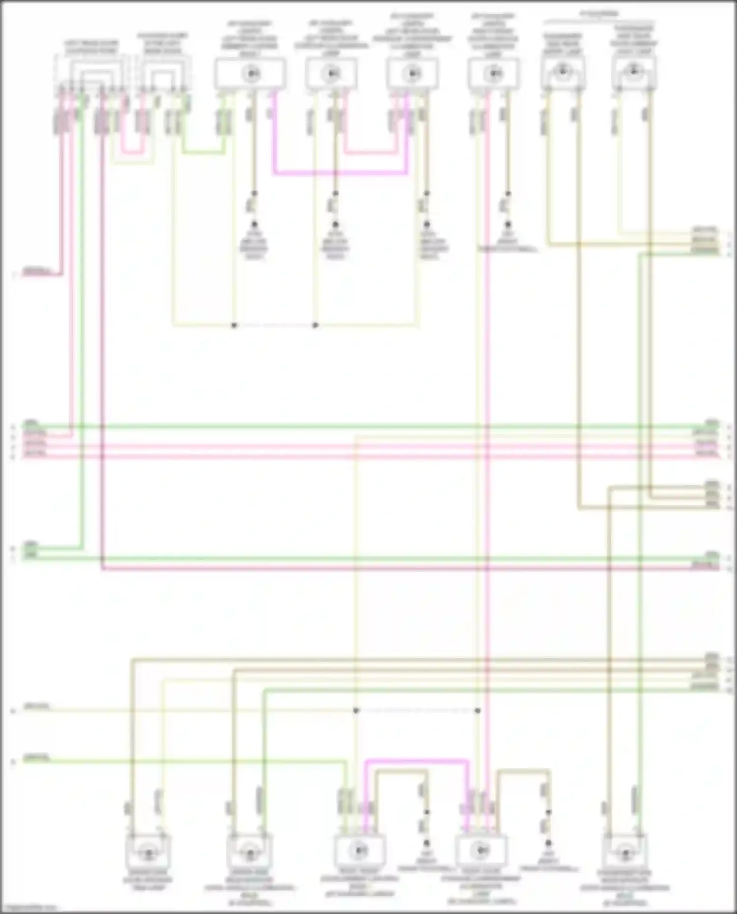 Wiring diagram passenger side rear entry lamp for Audi SQ5 II (2017-2020) (1 of 1)