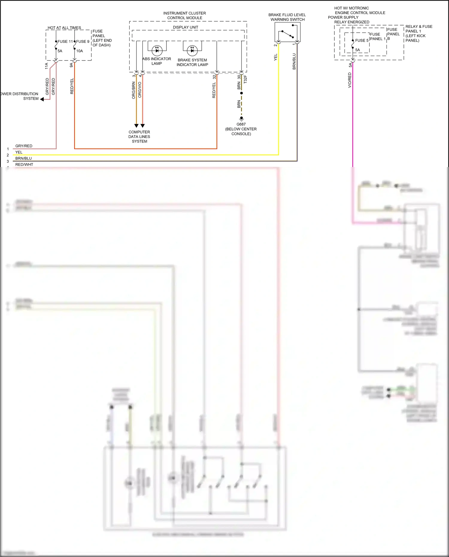 Audi SQ5 II (2017-2020) push button wiring diagram  (2 of 2)