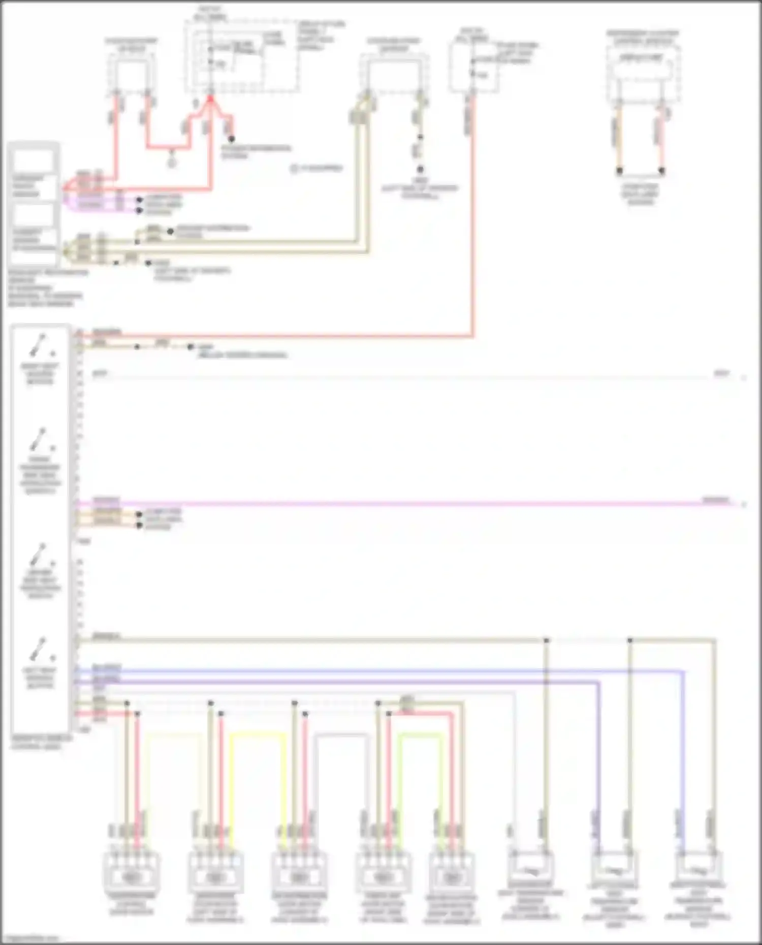 Wiring diagram recirculation door motor for Audi SQ5 II (2017-2020) (1 of 2)