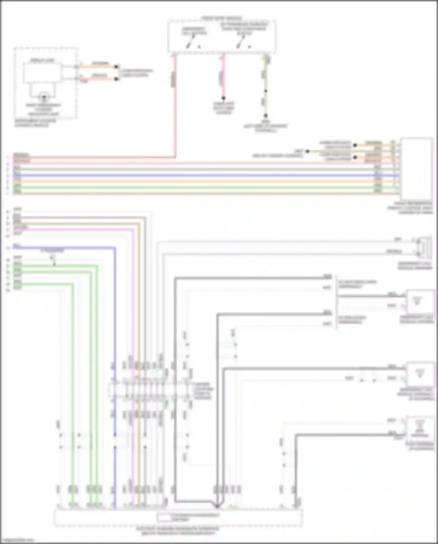 Wiring diagram right emergency flasher indicator lamp for Audi SQ5 II (2017-2020) (1 of 2)