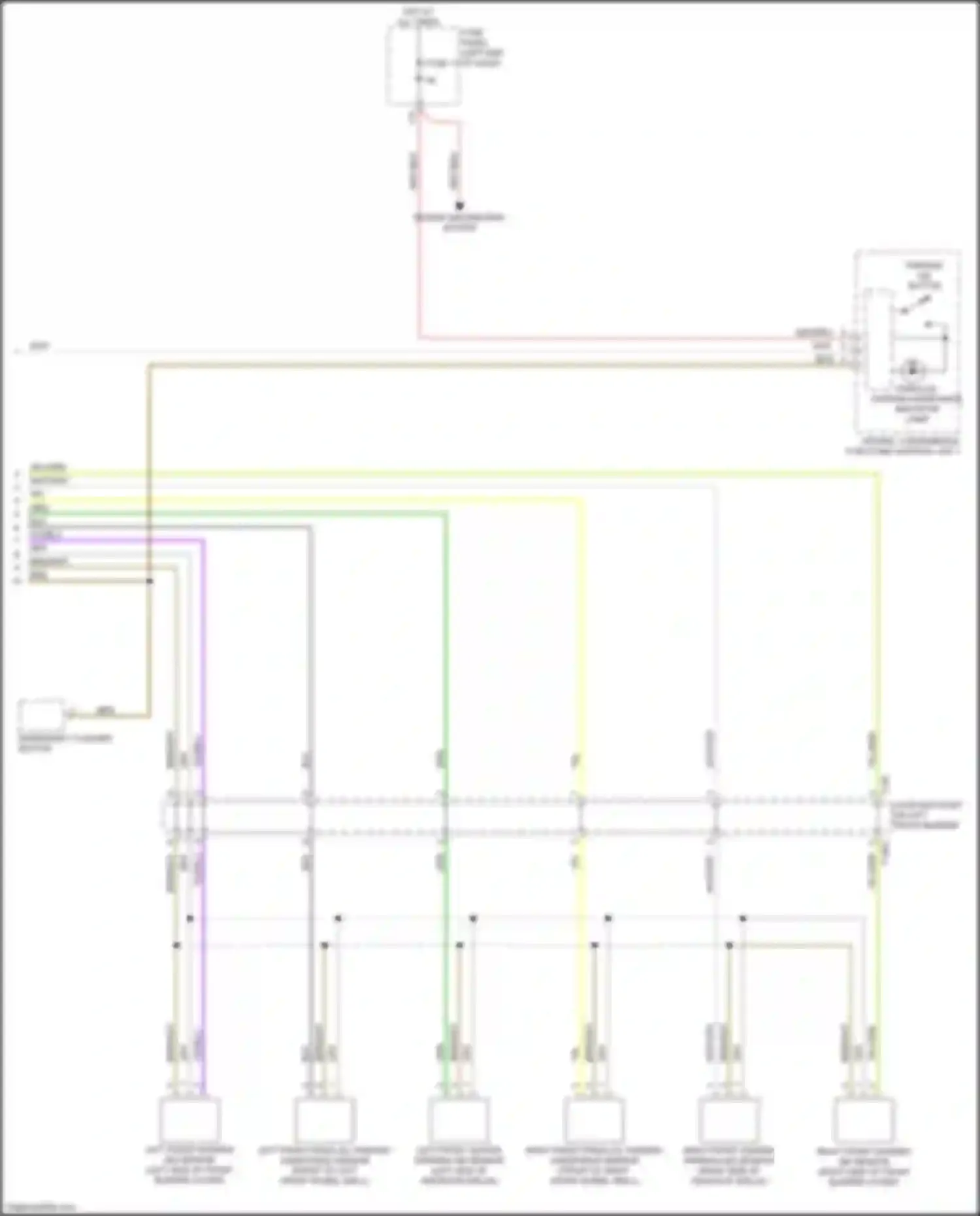 Wiring diagram right front center parking aid sensor for Audi SQ5 II (2017-2020) (2 of 2)