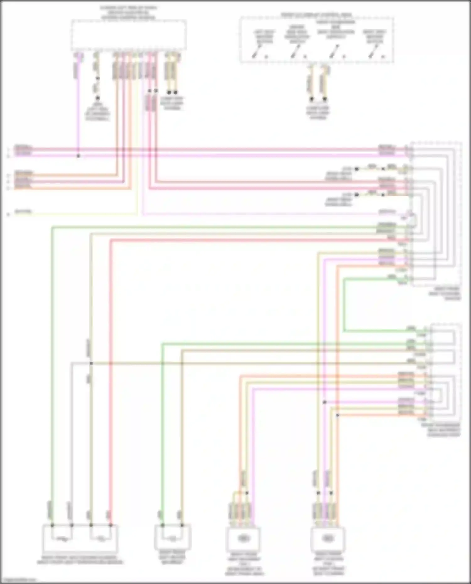 Wiring diagram right front seat coupling station for Audi SQ5 II (2017-2020) (5 of 14)