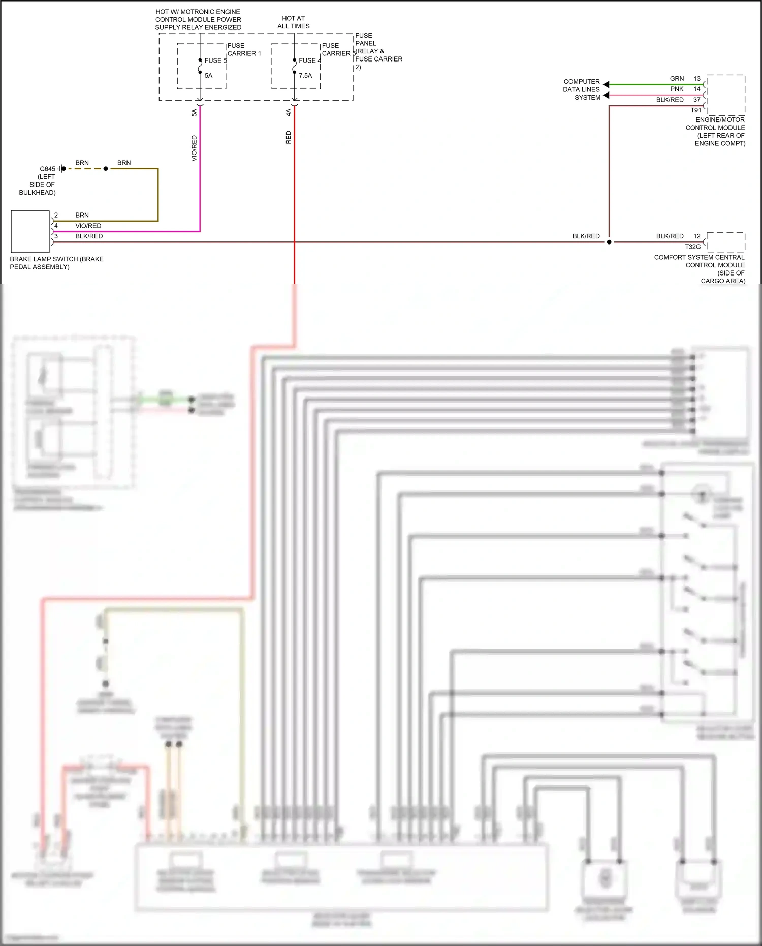 Audi SQ7 4M facelift (2019-2024) computer data lines system wiring diagram  (119 of 147)