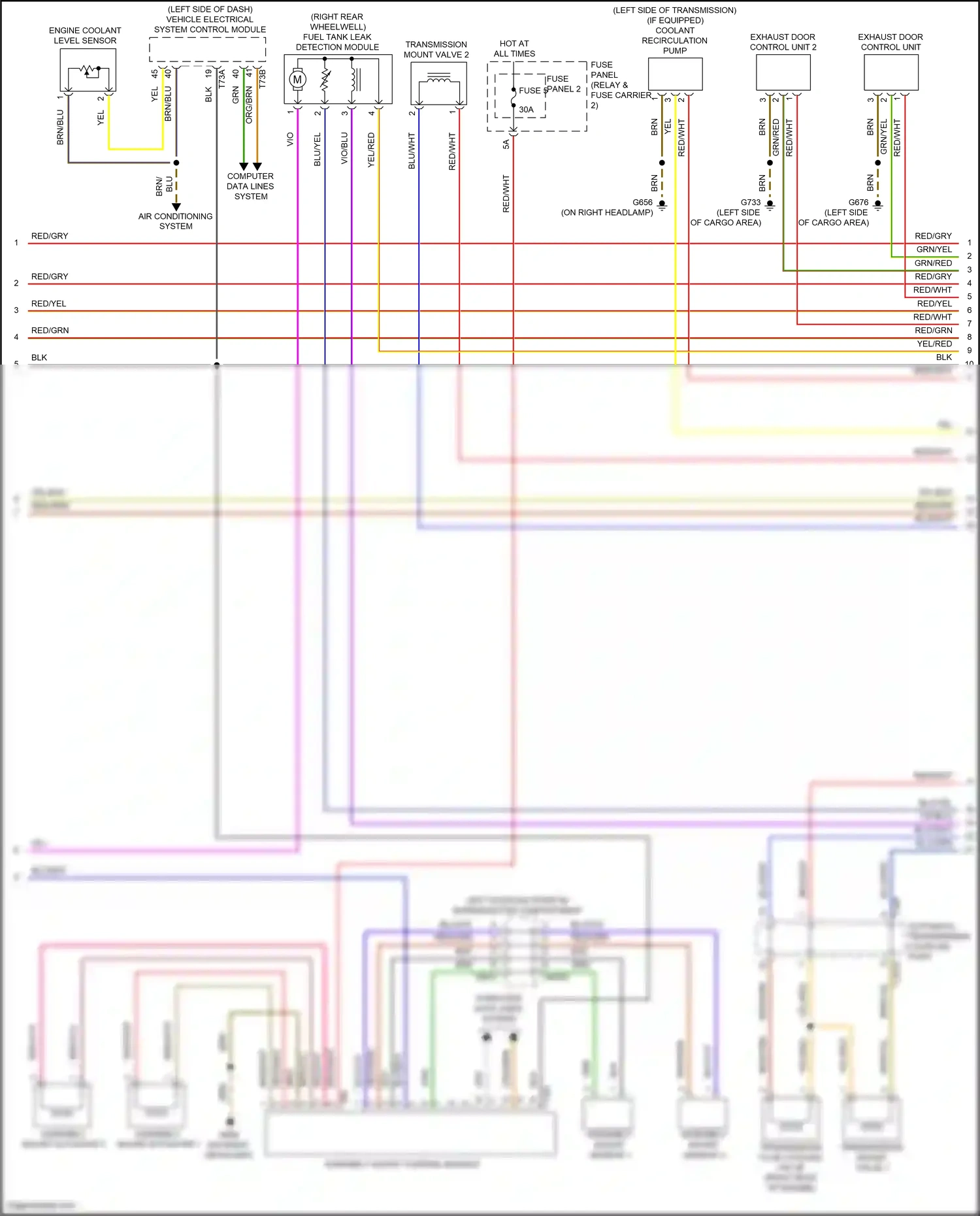 Audi SQ7 4M facelift (2019-2024) engine coolant level sensor wiring diagram  (7 of 7)
