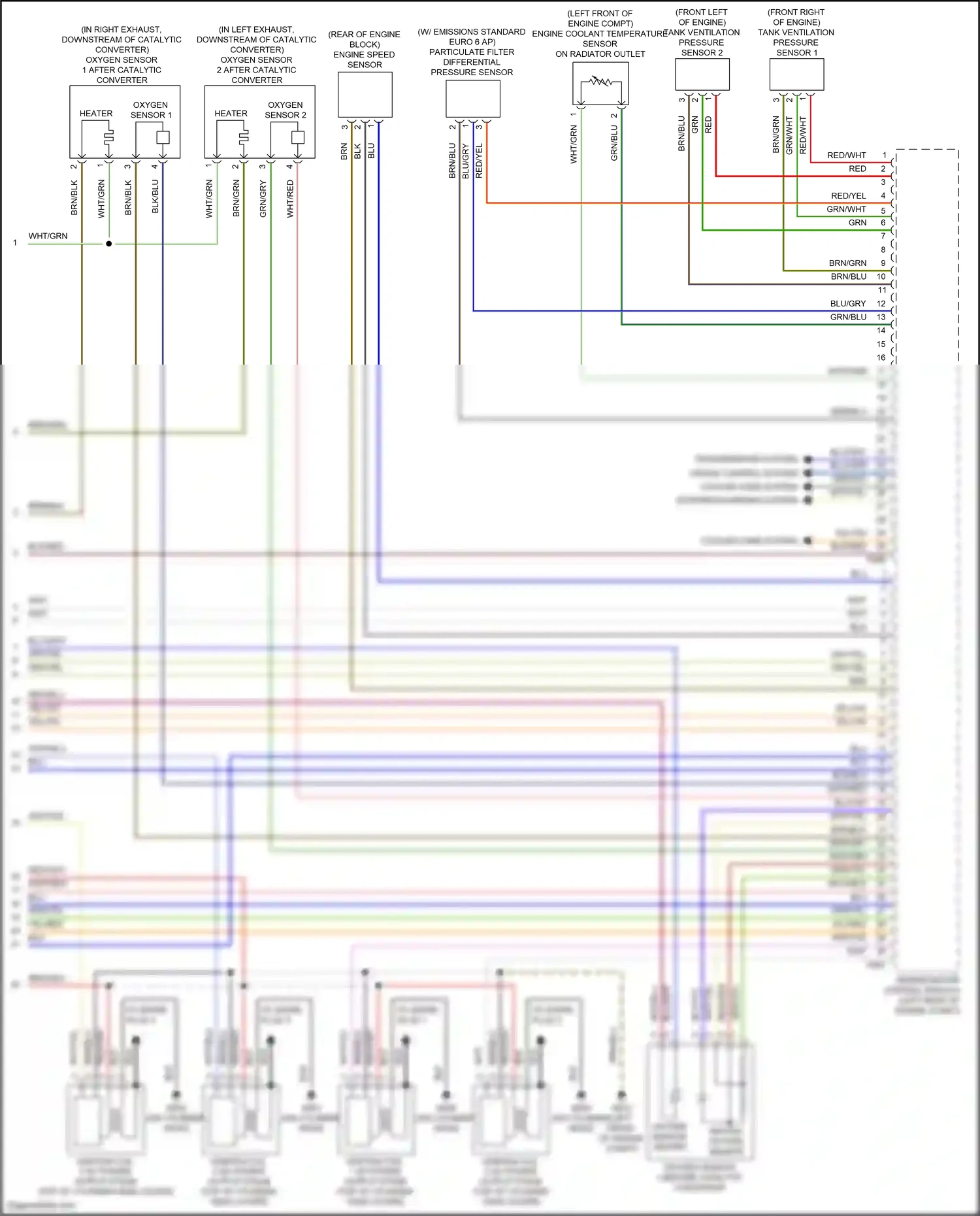 Audi SQ7 4M facelift (2019-2024) engine speed sensor wiring diagram  (2 of 2)