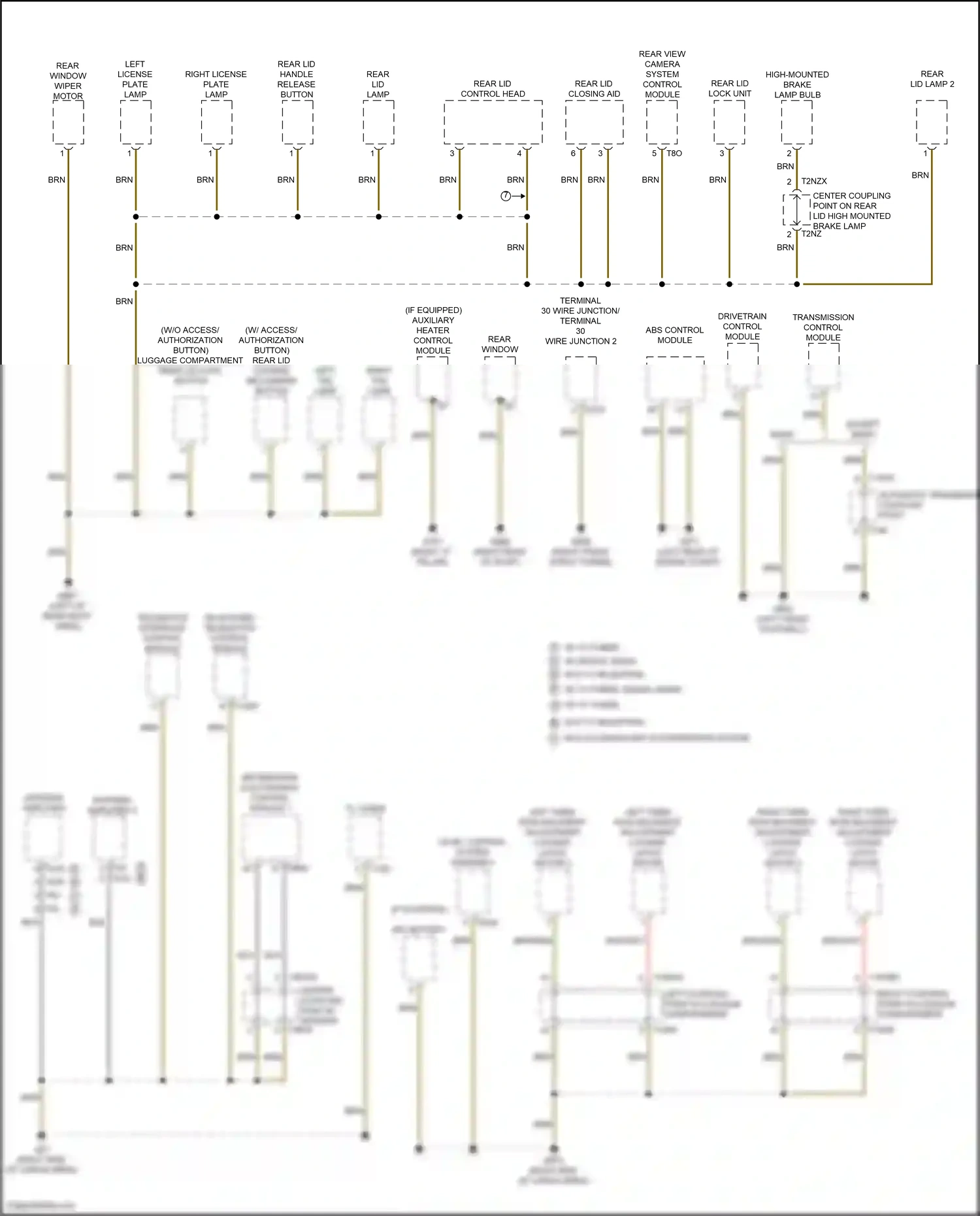 Audi SQ7 4M facelift (2019-2024) telematics interface control module wiring diagram  (2 of 4)