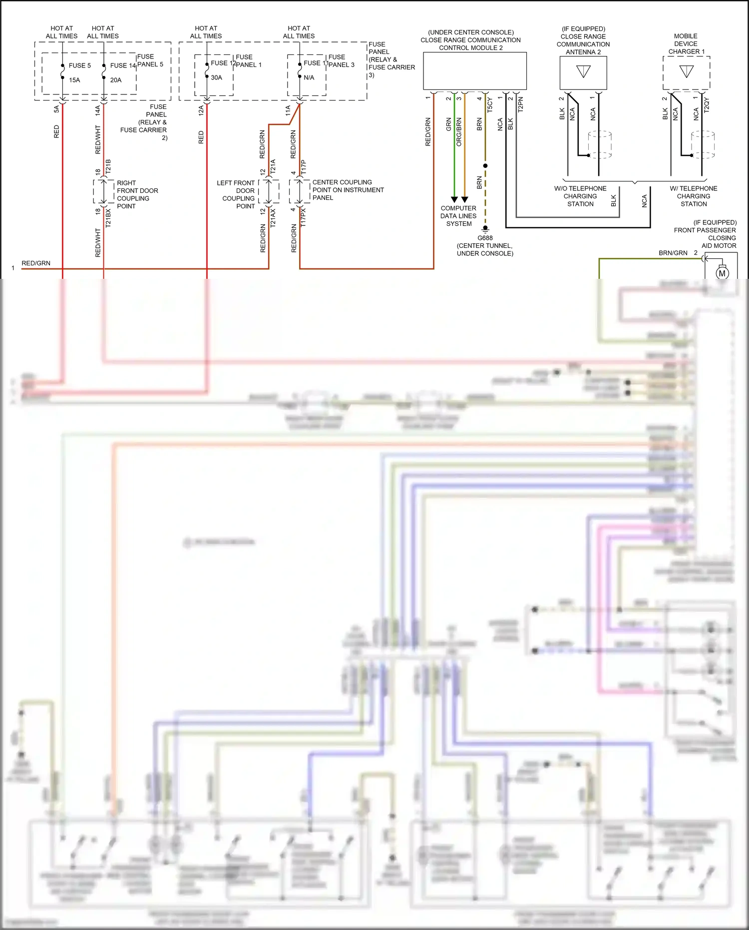 Audi SQ7 4M facelift (2019-2024) w/ safe function wiring diagram  (3 of 6)