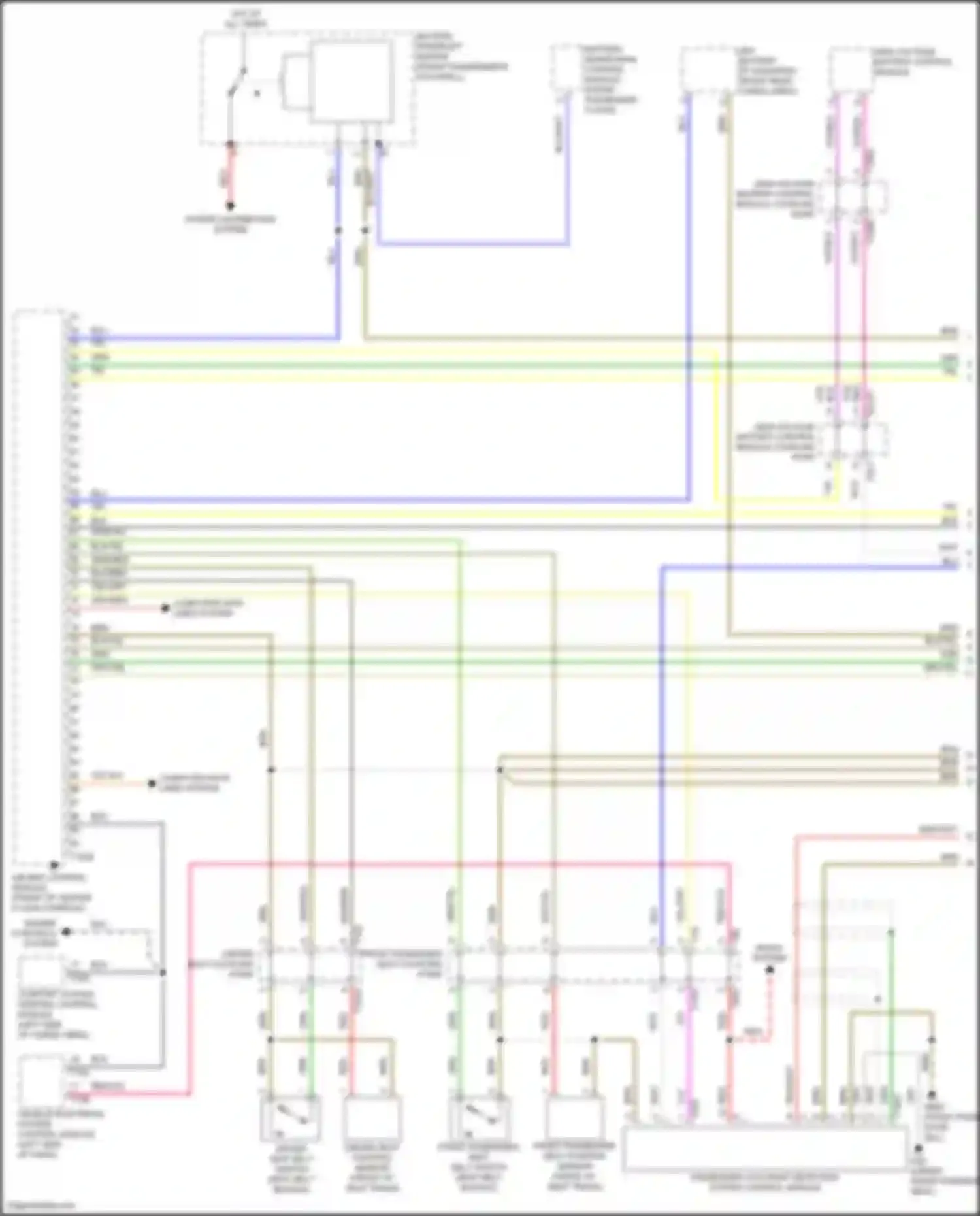 SQ8 Audi I facelift (2023-2024): Supplemental restraints circuit (1 of 6)