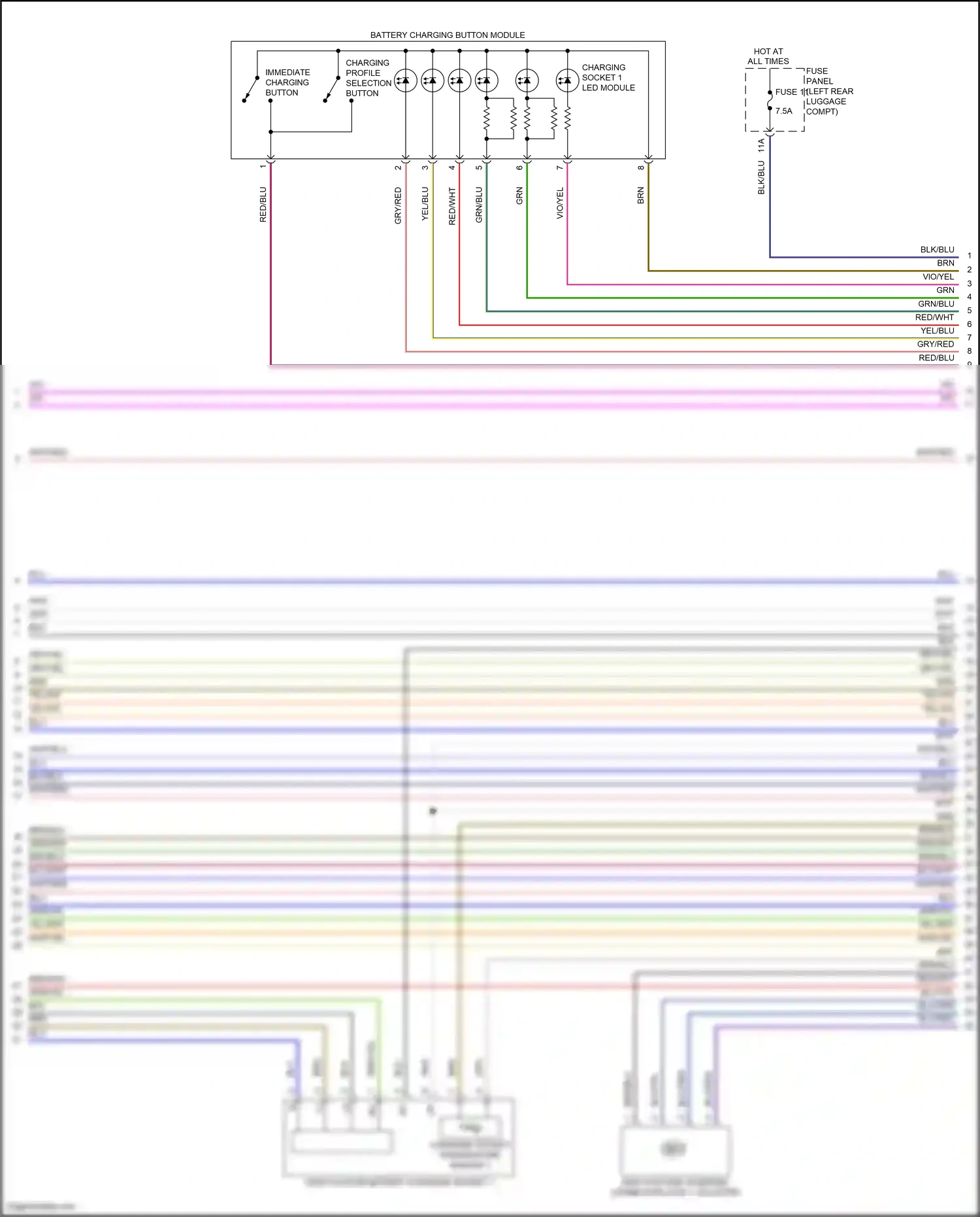 Wiring diagram charging socket 1 led module for Audi SQ8 I facelift (2023-2024) (1 of 1)