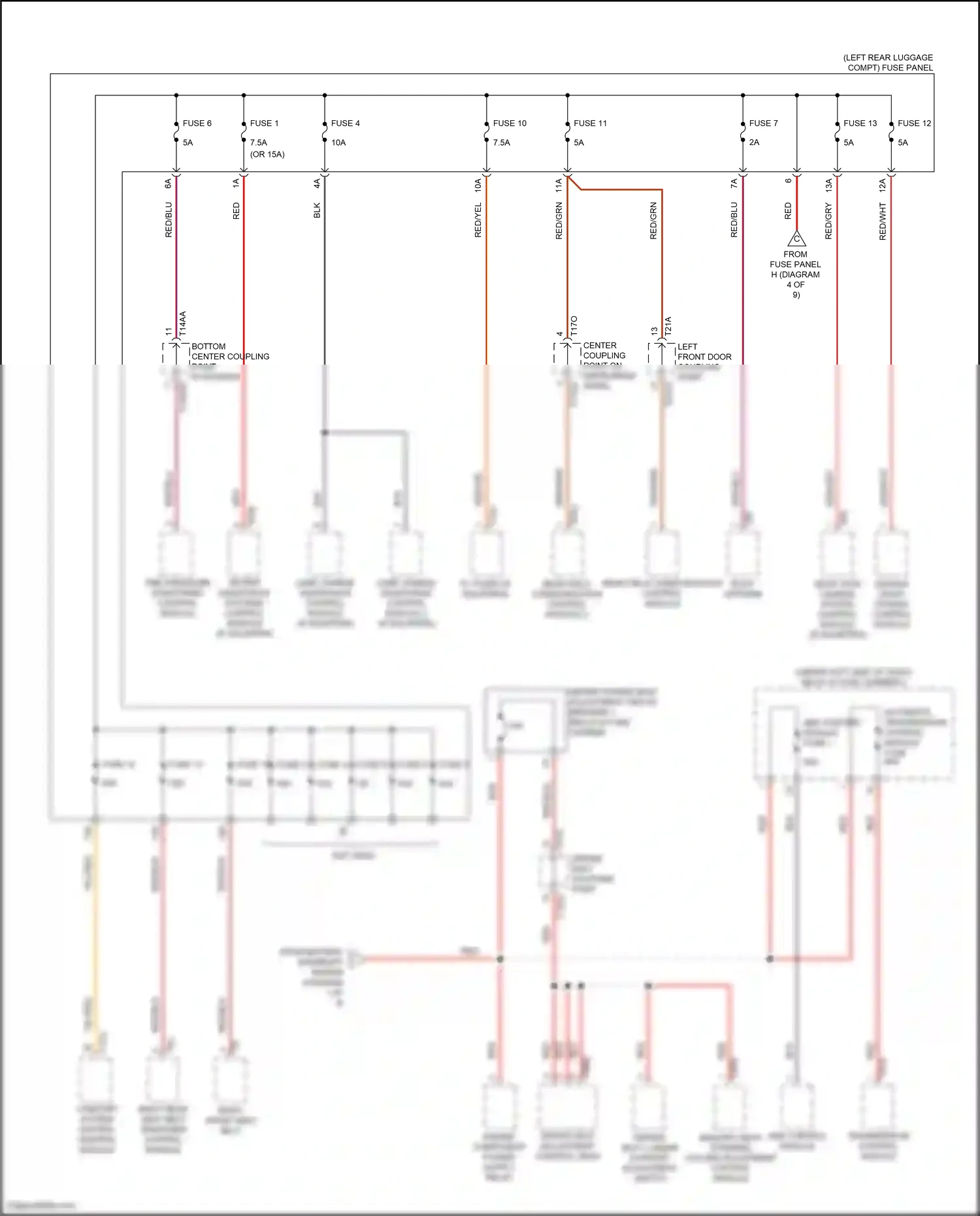 Wiring diagram driver assistance systems control module for Audi SQ8 I facelift (2023-2024) (7 of 8)