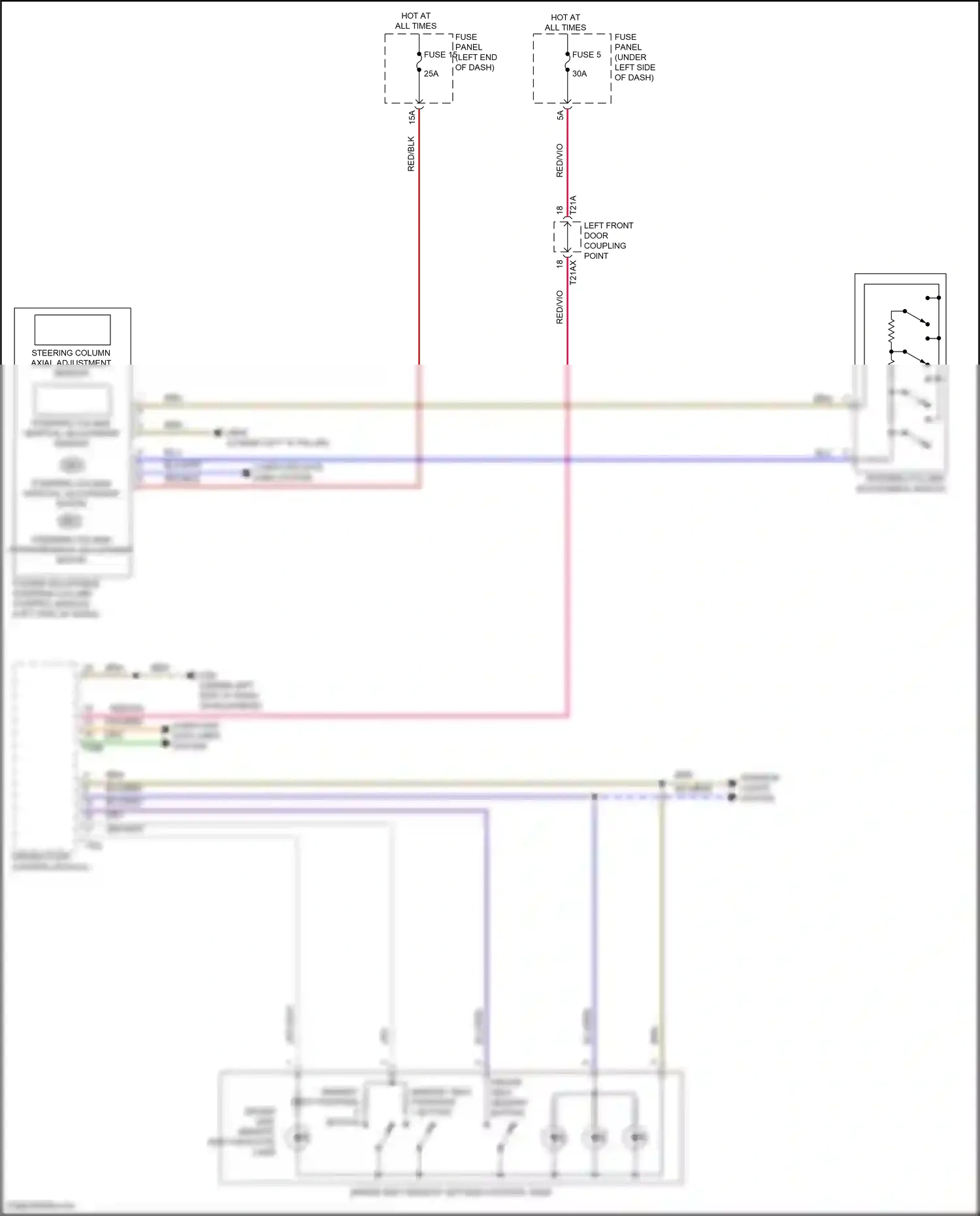 Wiring diagram driver seat memory settings control head for Audi SQ8 I facelift (2023-2024) (6 of 6)