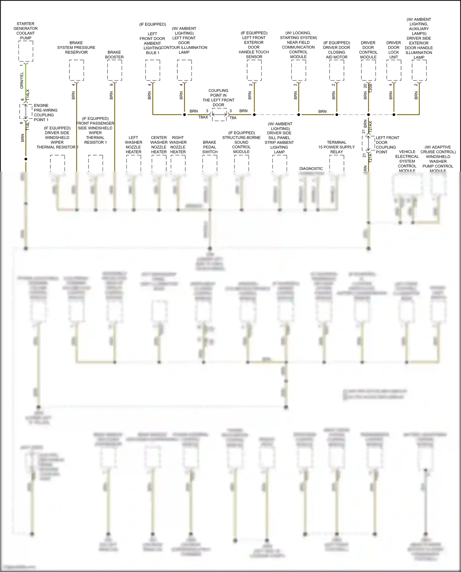 Wiring diagram electronic steering column lock control module for Audi SQ8 I facelift (2023-2024) (3 of 6)