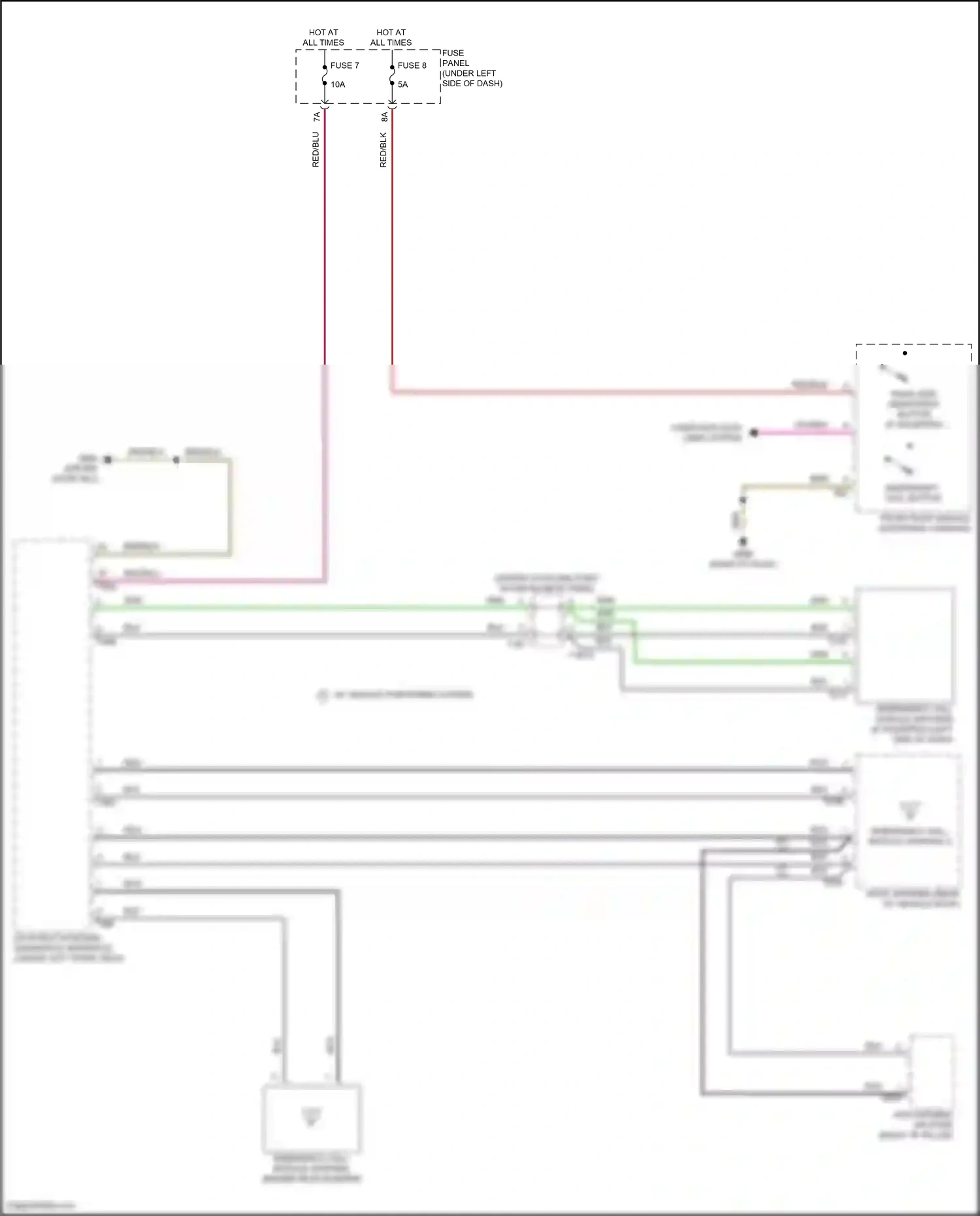 Wiring diagram emergency call button for Audi SQ8 I facelift (2023-2024) (3 of 3)