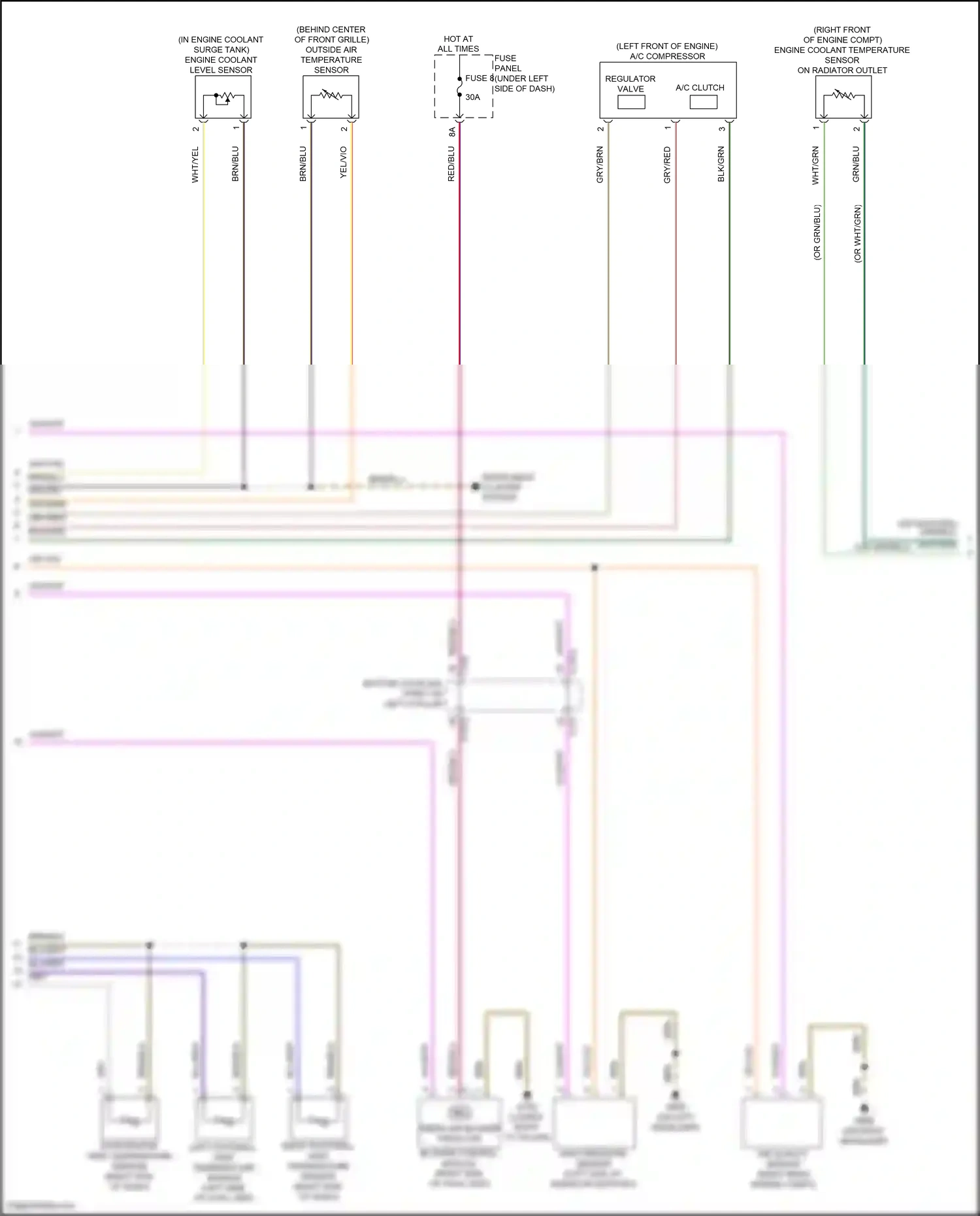Wiring diagram engine coolant level sensor for Audi SQ8 I facelift (2023-2024) (4 of 8)