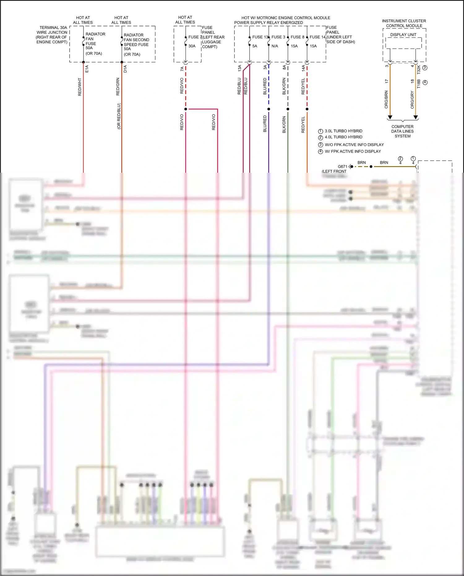 Wiring diagram engine coolant temperature sensor on engine for Audi SQ8 I facelift (2023-2024) (5 of 6)