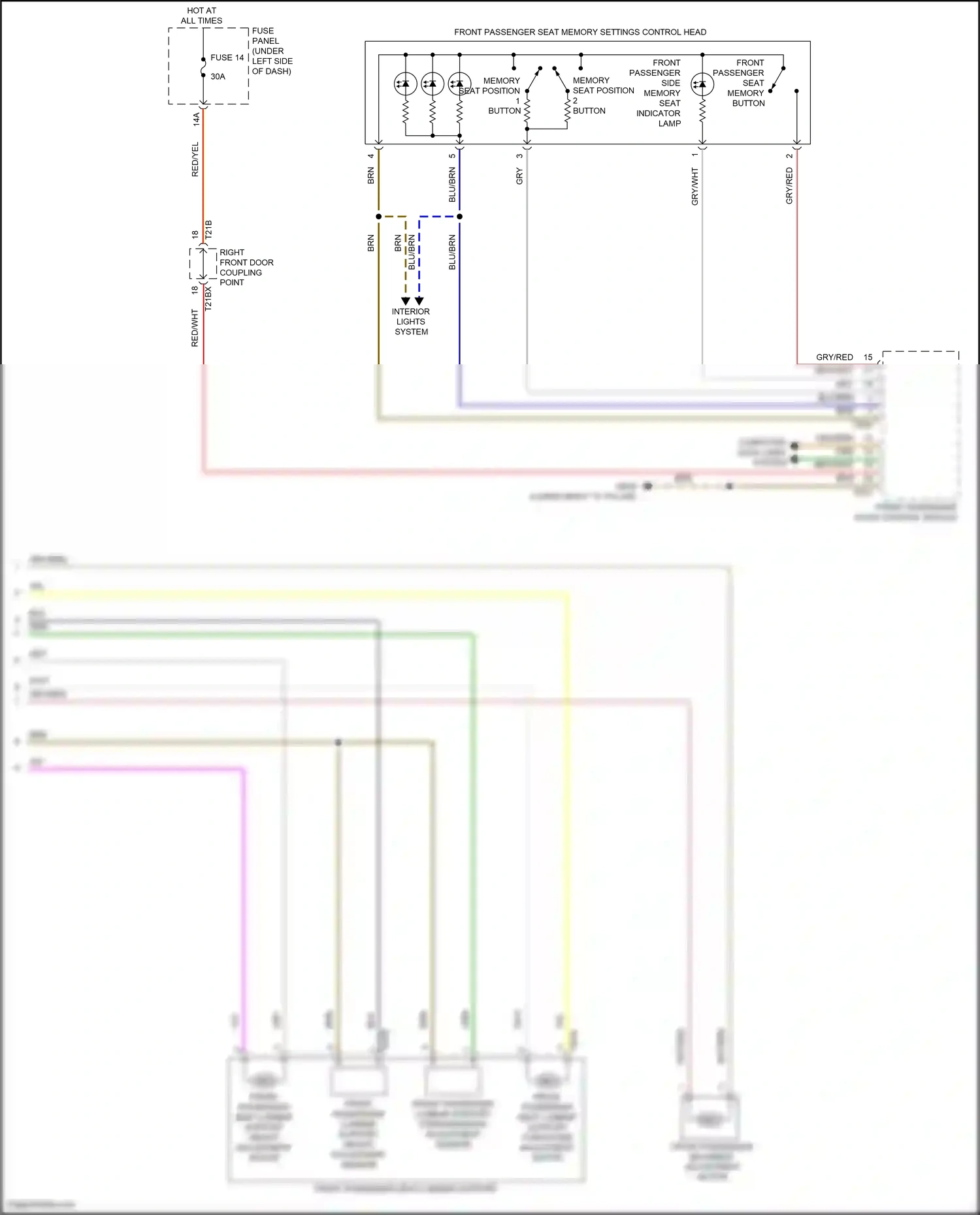 Wiring diagram front passenger door control module for Audi SQ8 I facelift (2023-2024) (6 of 16)