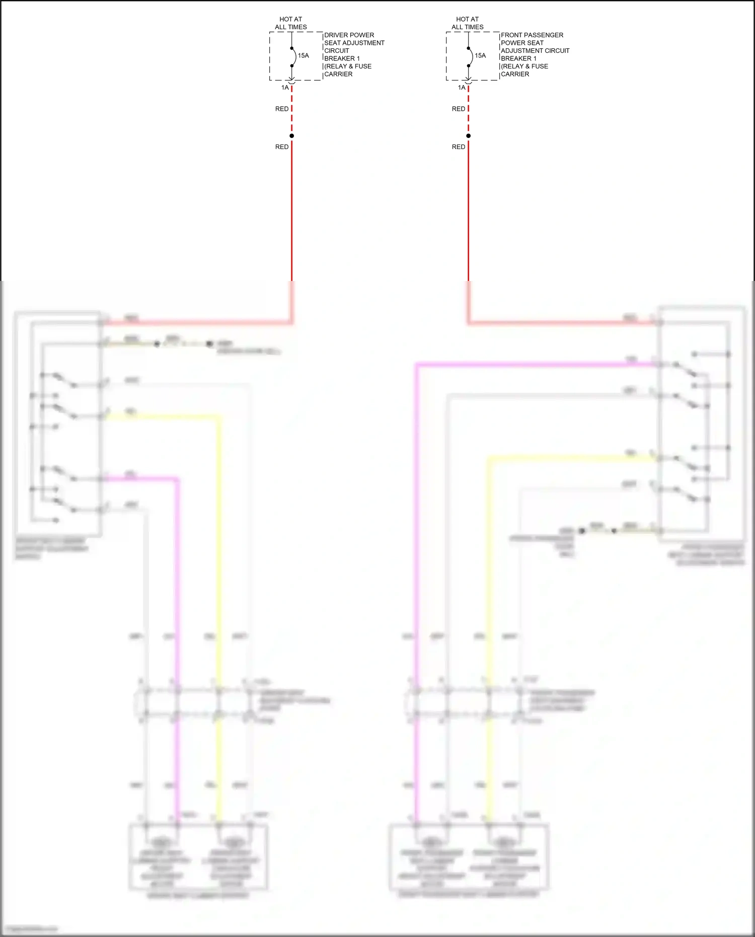 Wiring diagram front passenger seat backrest coupling point for Audi SQ8 I facelift (2023-2024) (2 of 5)