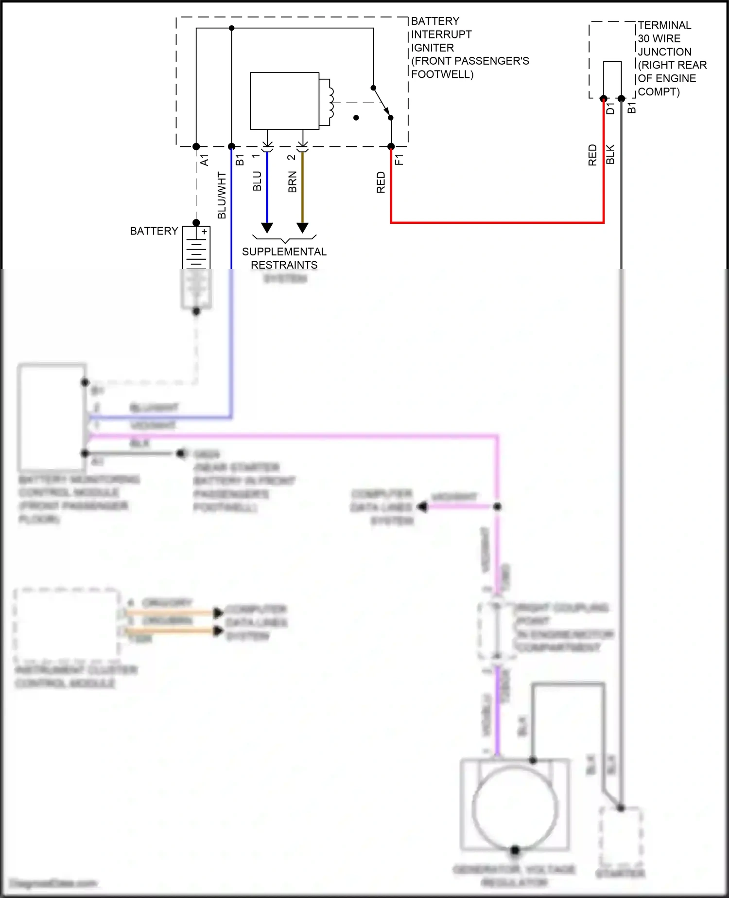 Wiring diagram instrument cluster control module for Audi SQ8 I facelift (2023-2024) (36 of 39)