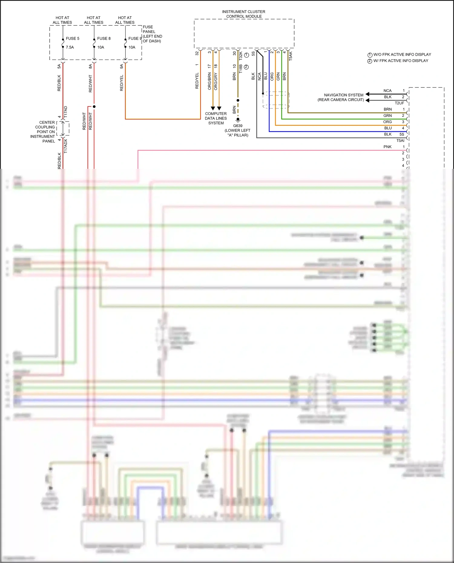 Wiring diagram instrument cluster control module for Audi SQ8 I facelift (2023-2024) (3 of 39)