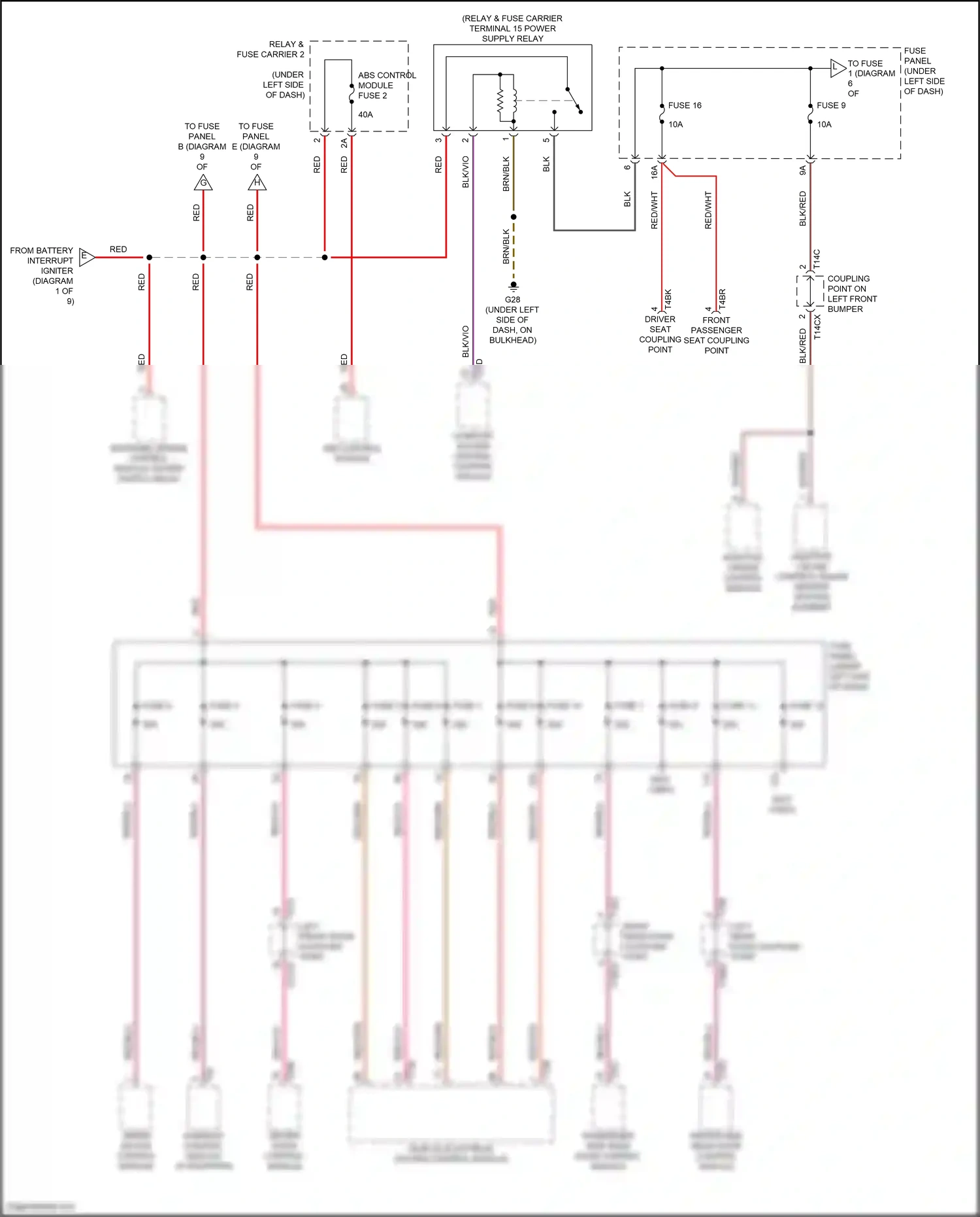 Wiring diagram left front door coupling point for Audi SQ8 I facelift (2023-2024) (33 of 33)