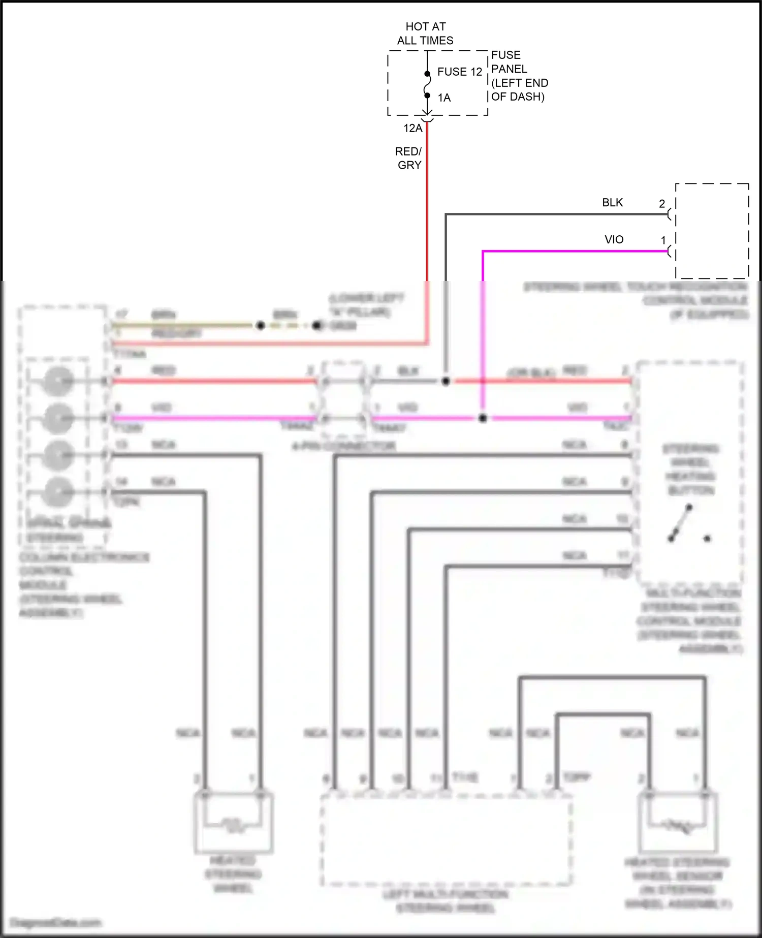 Wiring diagram left multi-function steering wheel for Audi SQ8 I facelift (2023-2024) (1 of 1)