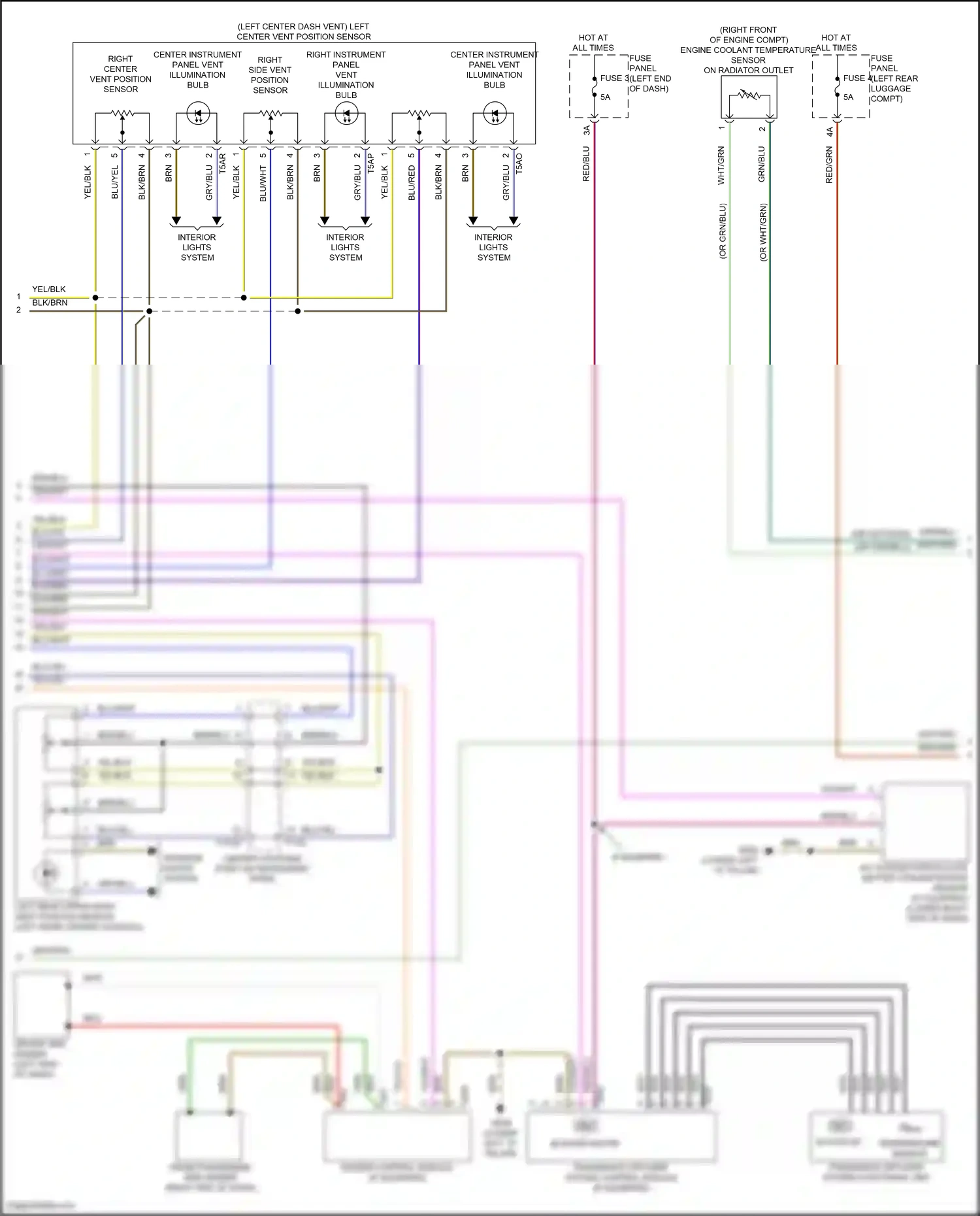Wiring diagram right side vent position sensor for Audi SQ8 I facelift (2023-2024) (1 of 3)