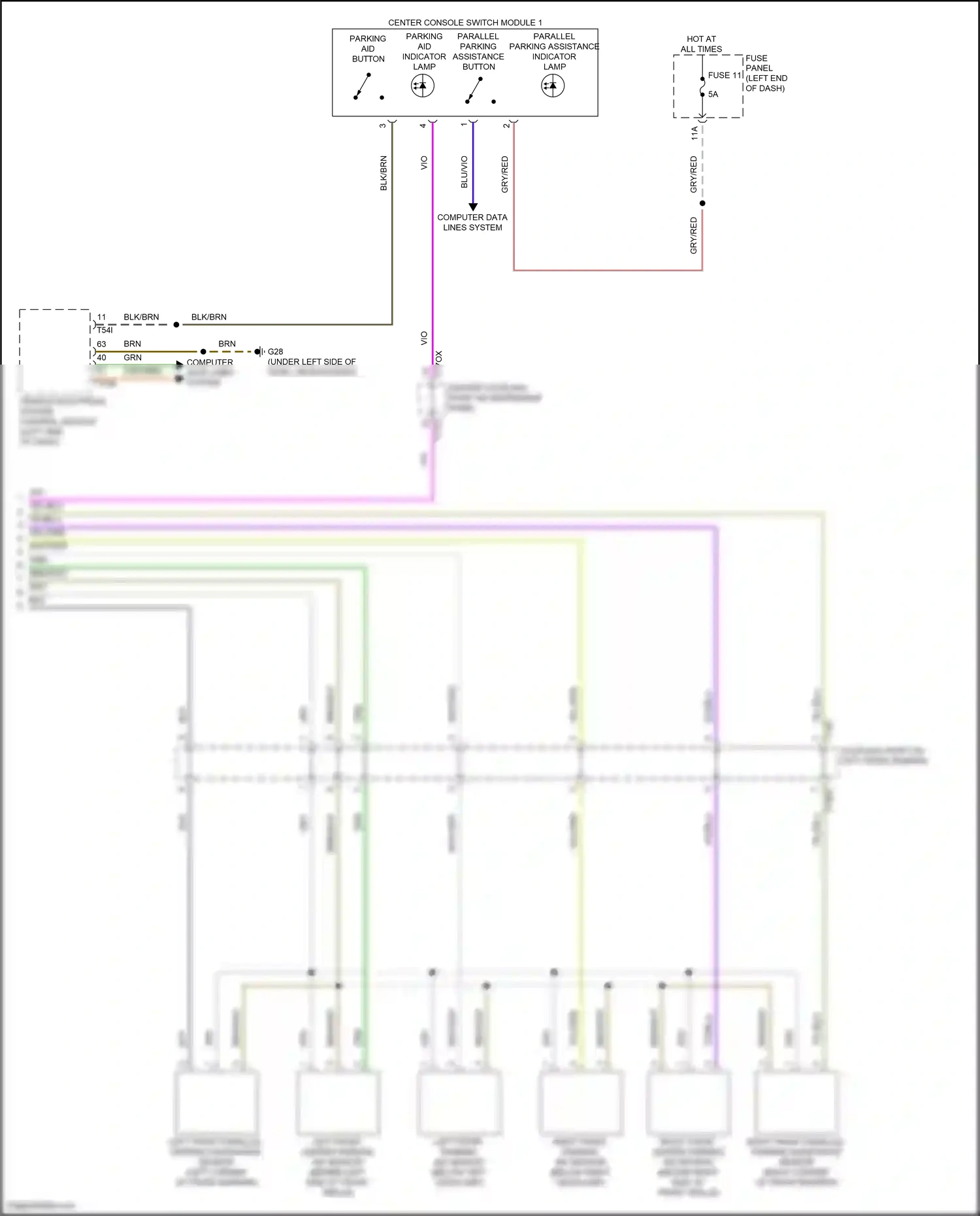 Wiring diagram vehicle electrical system control module for Audi SQ8 I facelift (2023-2024) (16 of 46)