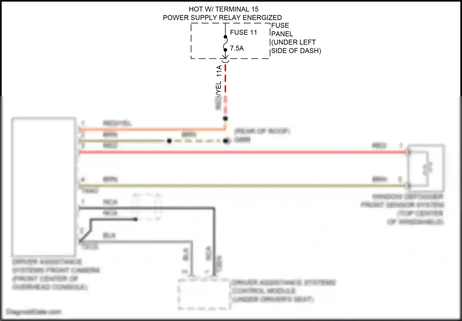 Wiring diagram window defogger front sensor system for Audi SQ8 I facelift (2023-2024) (1 of 1)