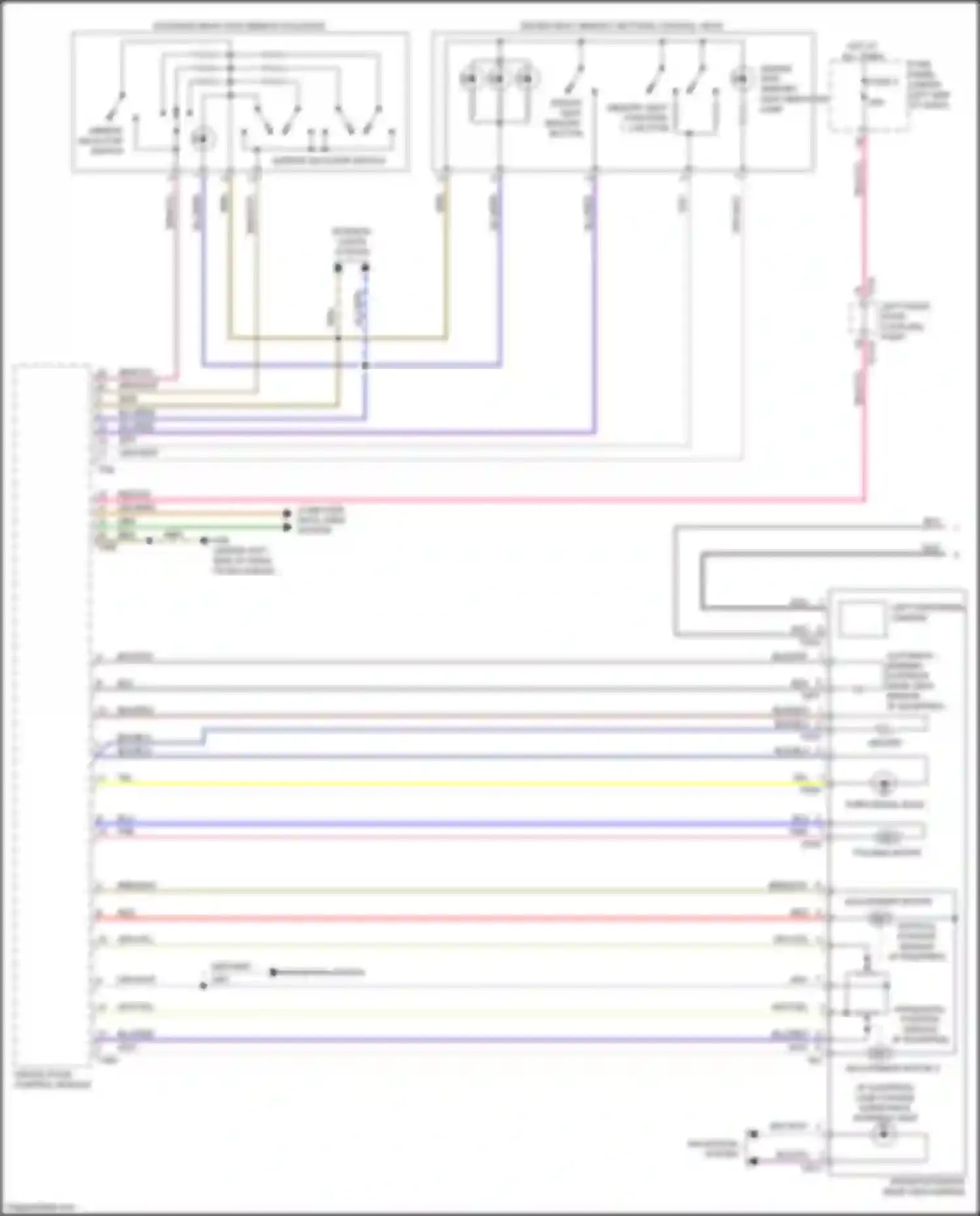 SQ8 Audi I (2019-2023): Memory mirrors circuit (1 of 2)