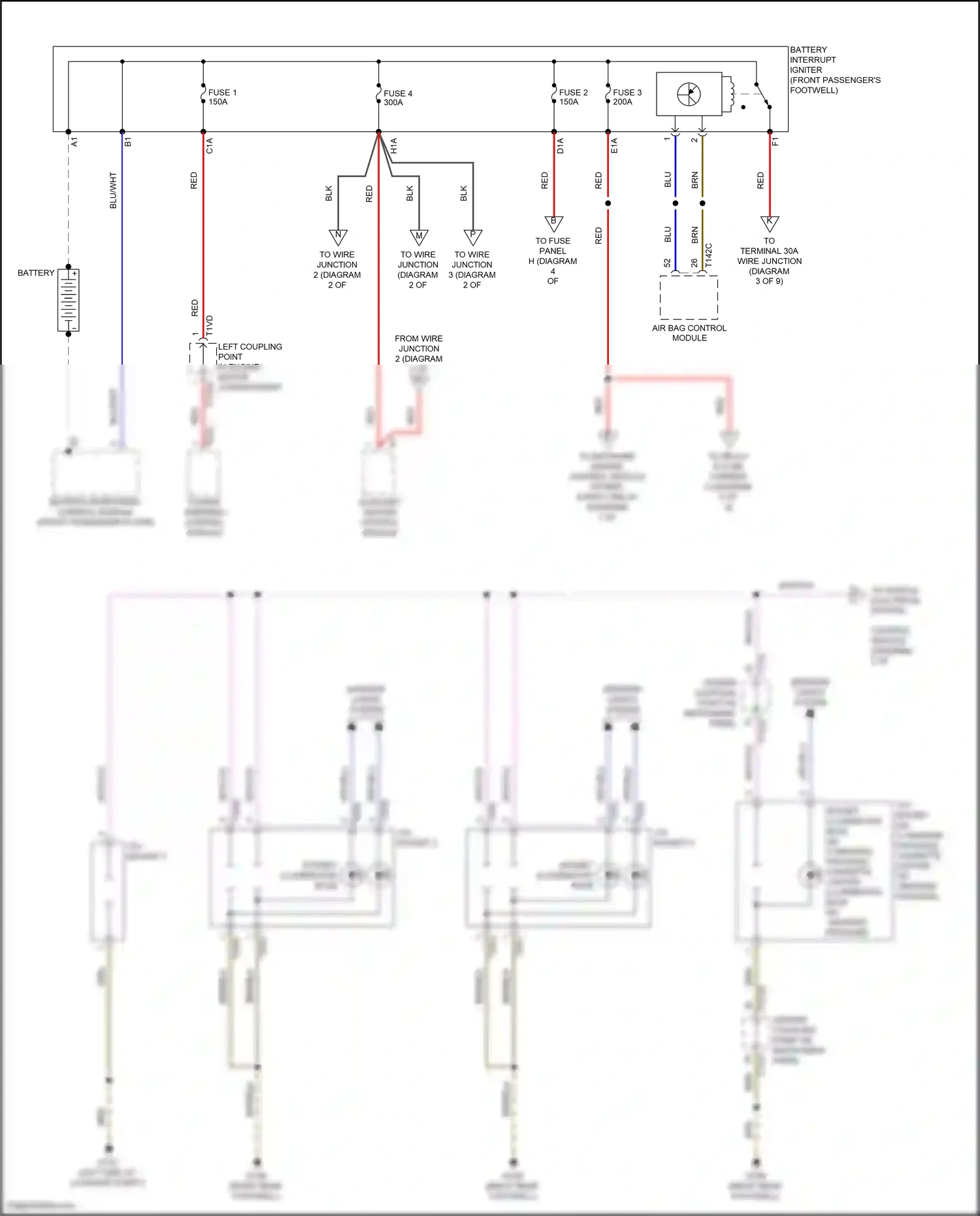 Wiring diagram battery interrupt igniter for Audi SQ8 I (2019-2023) (6 of 10)