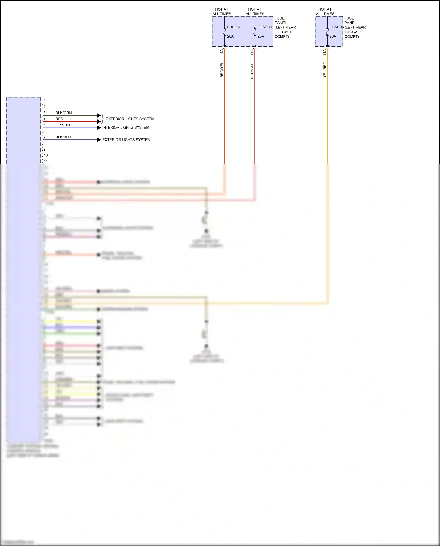 Wiring diagram comfort system central control module for Audi SQ8 I (2019-2023) (1 of 26)