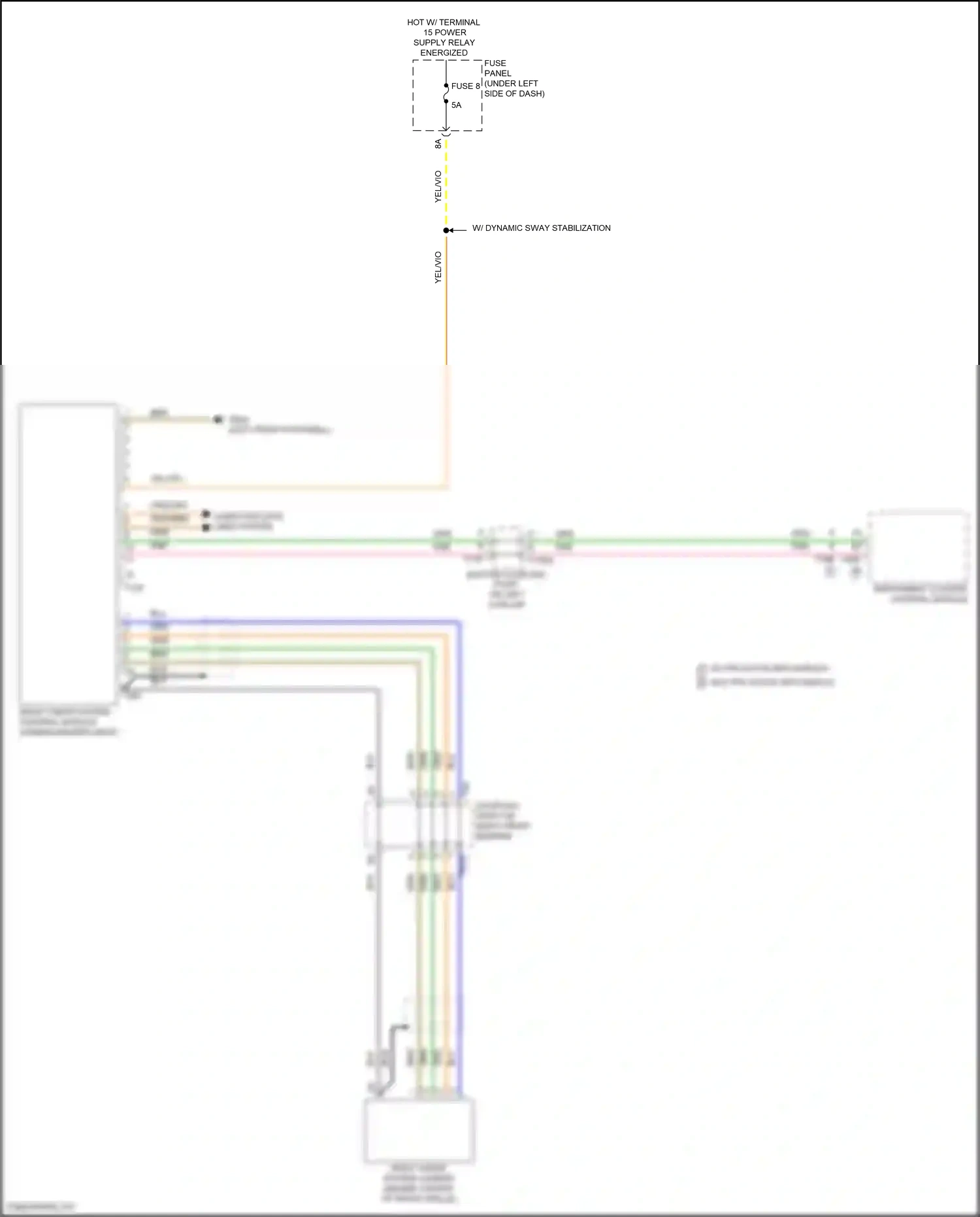 Wiring diagram coupling point on right front bumper for Audi SQ8 I (2019-2023) (1 of 2)
