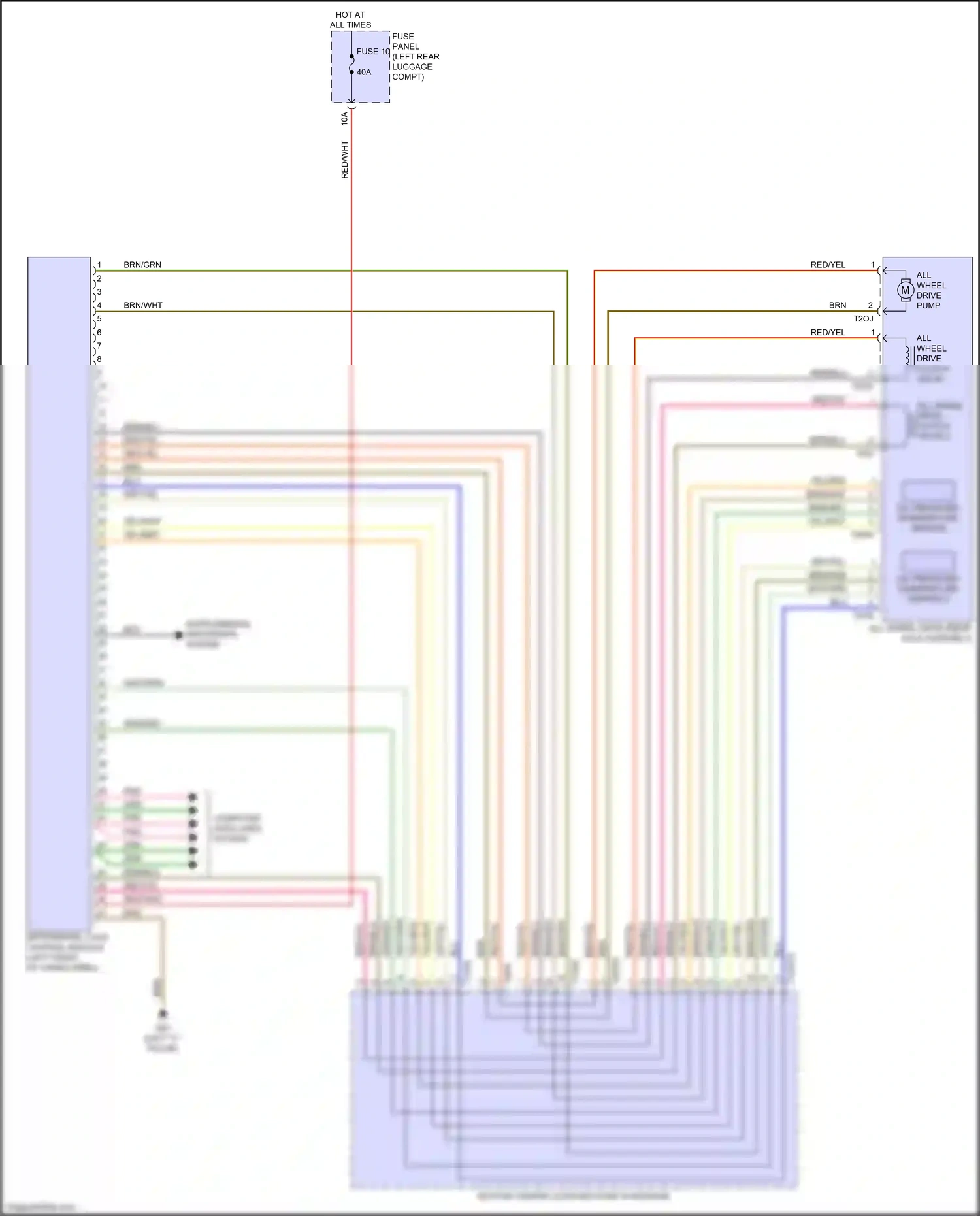 Wiring diagram differential lock control module for Audi SQ8 I (2019-2023) (1 of 4)