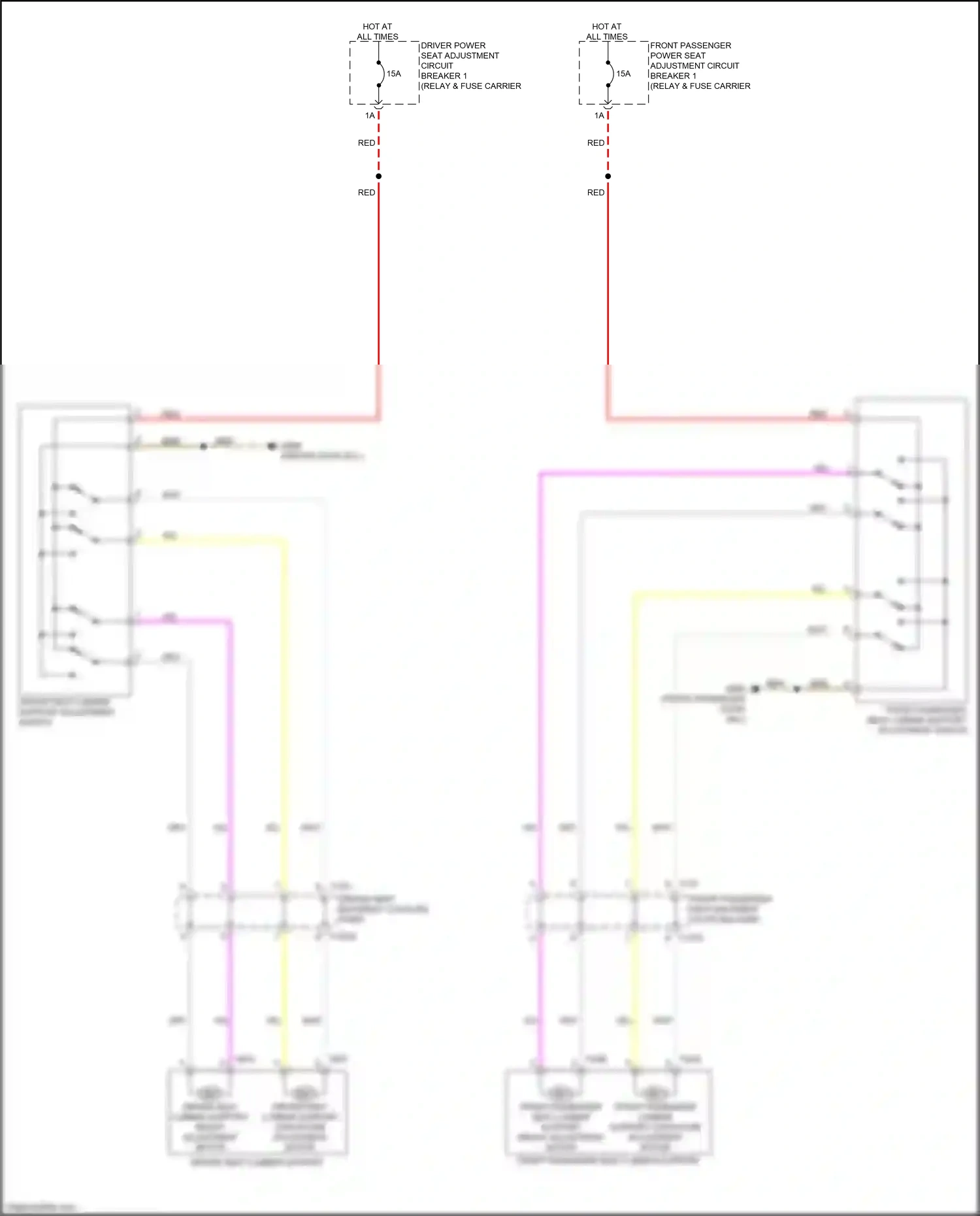 Wiring diagram driver seat backrest coupling point for Audi SQ8 I (2019-2023) (3 of 5)