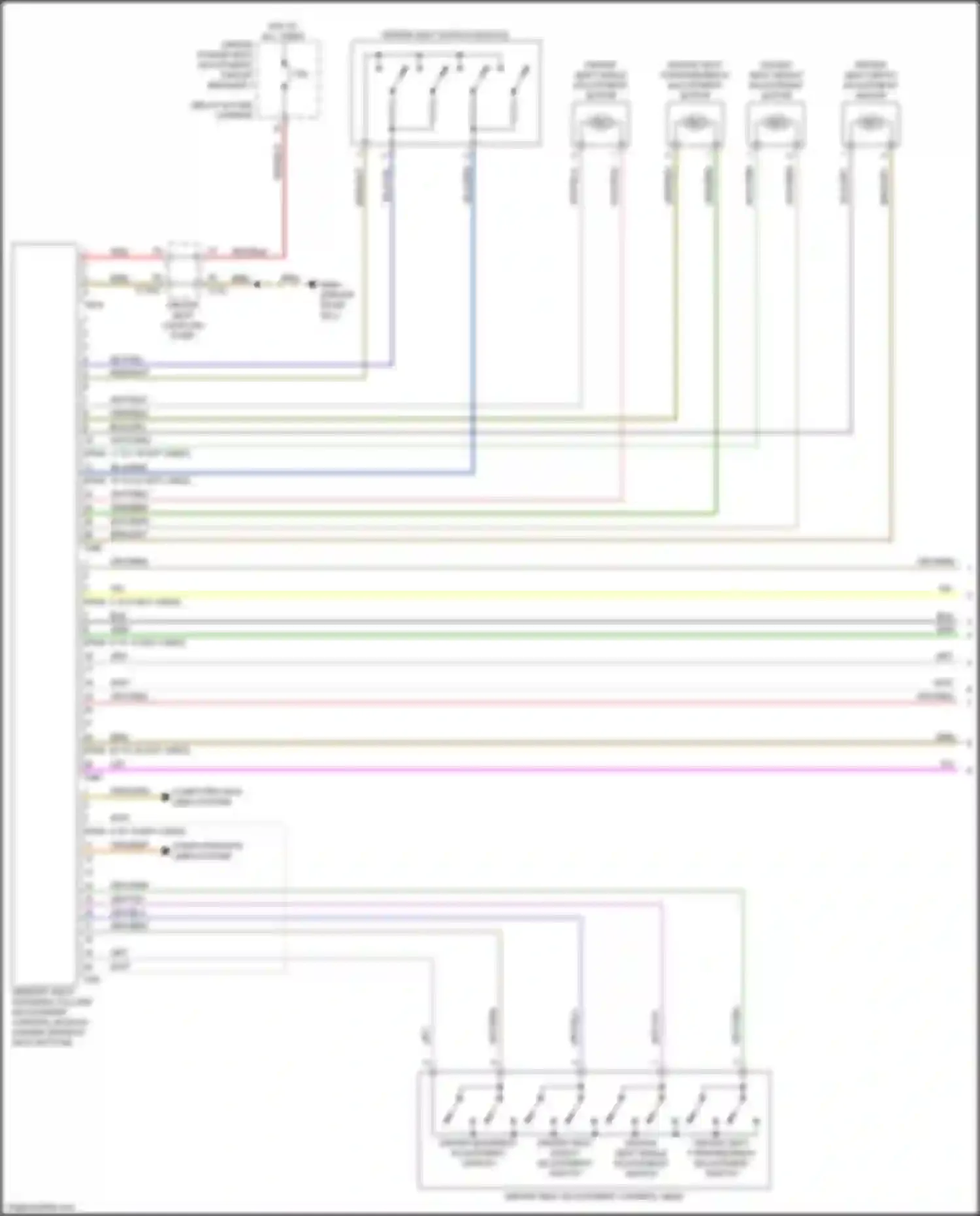 Wiring diagram driver seat coupling point for Audi SQ8 I (2019-2023) (4 of 15)