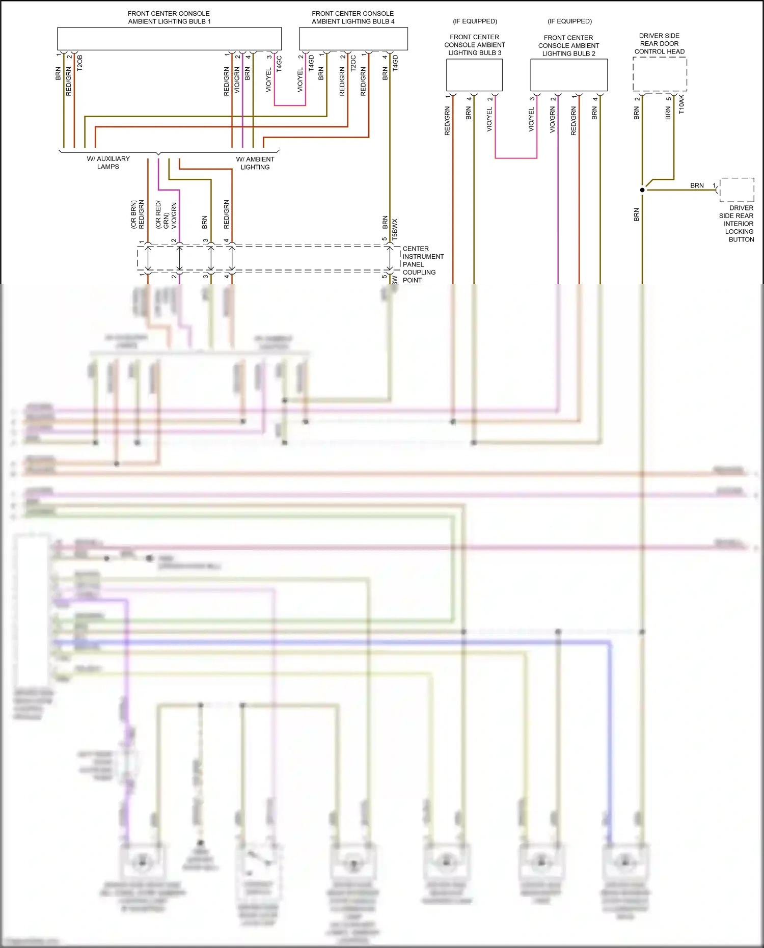 Wiring diagram driver side rear exit warning lamp for Audi SQ8 I (2019-2023) (1 of 1)