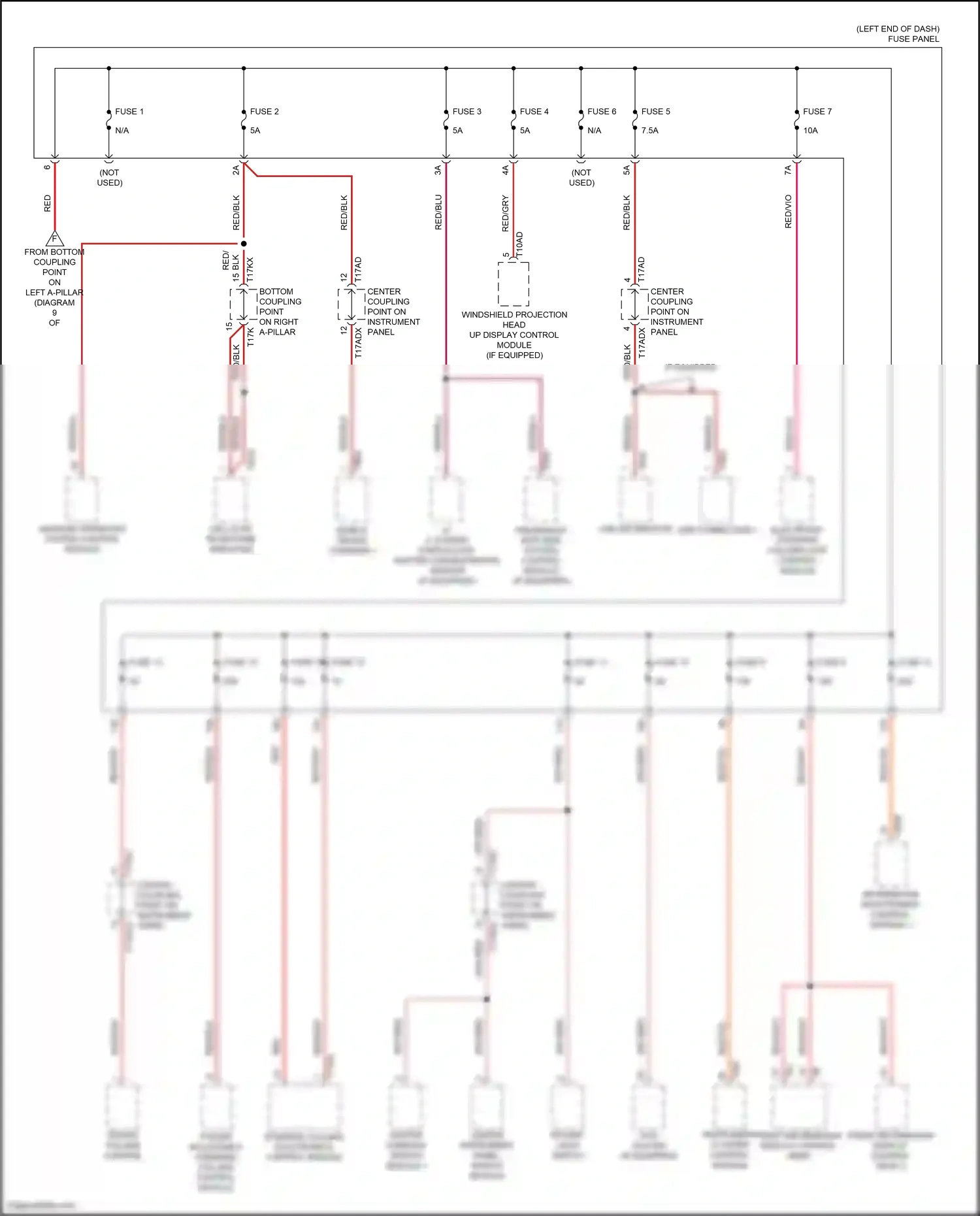 Wiring diagram front information display control head for Audi SQ8 I (2019-2023) (7 of 11)