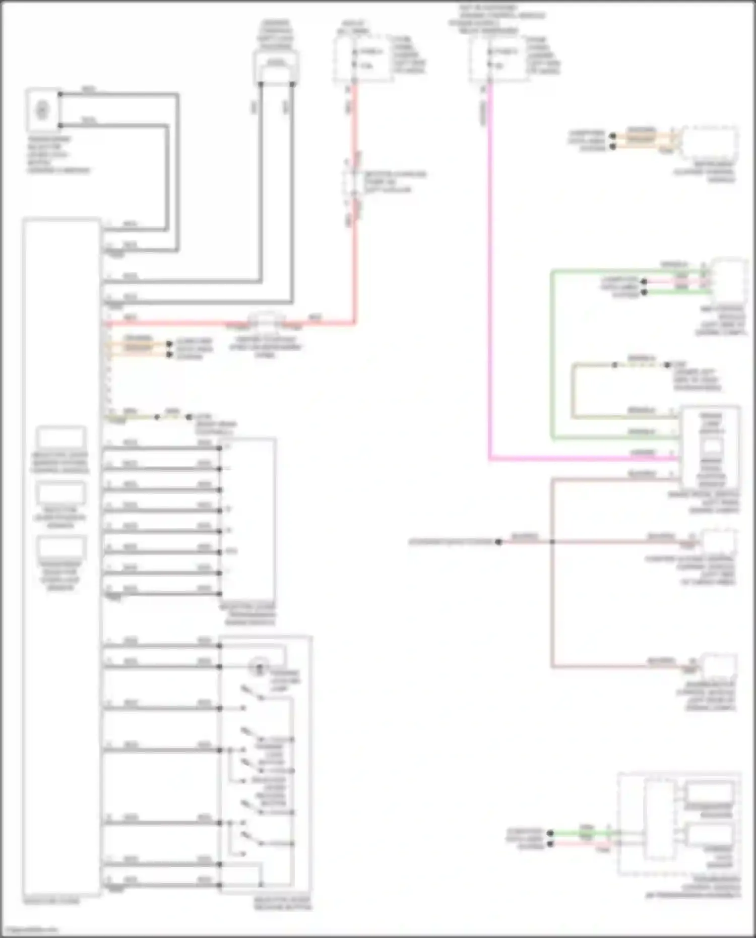Wiring diagram parking lock sensor for Audi SQ8 I (2019-2023)