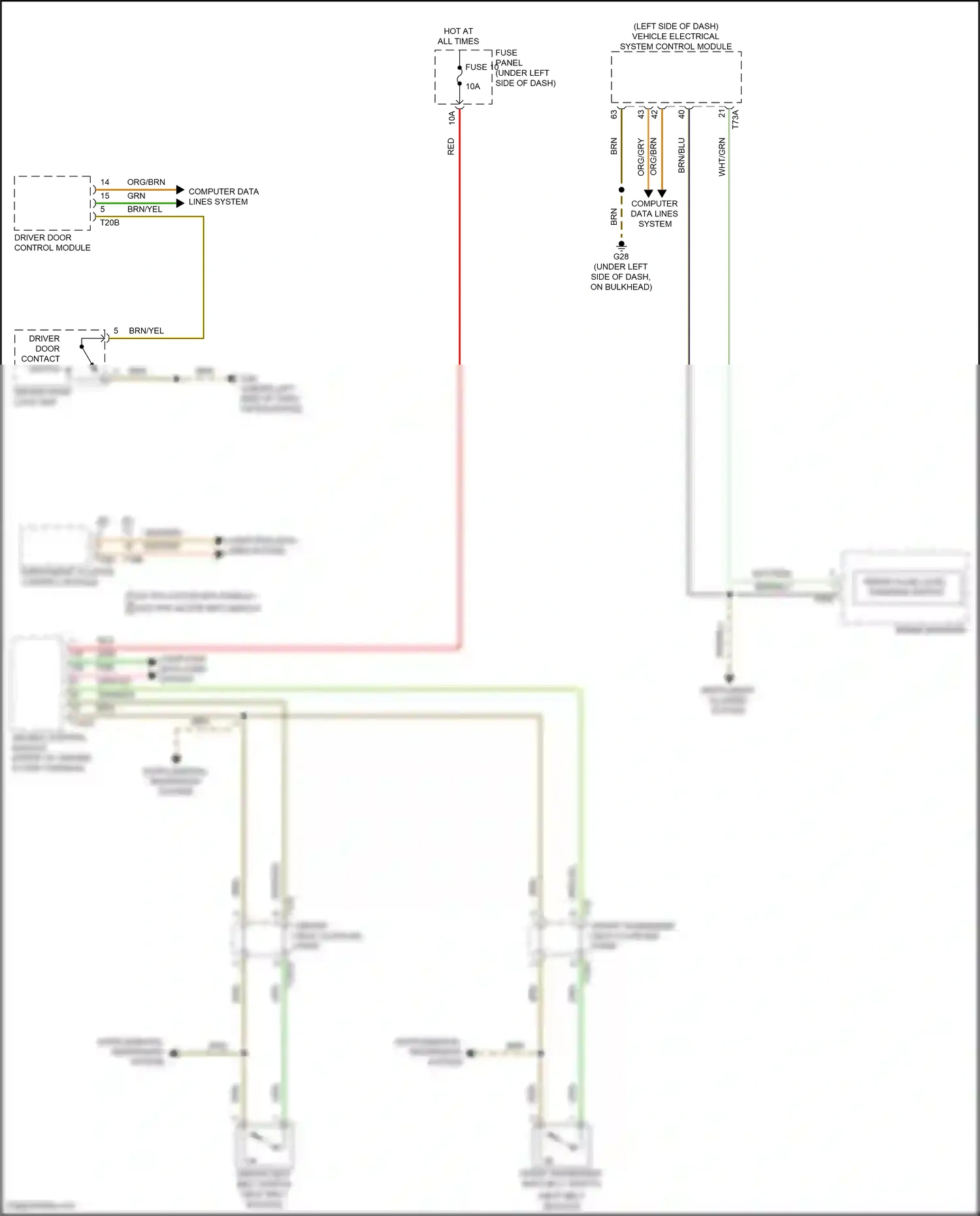 Wiring diagram fuse panel e for Audi SQ8 I (2019-2023) (31 of 36)