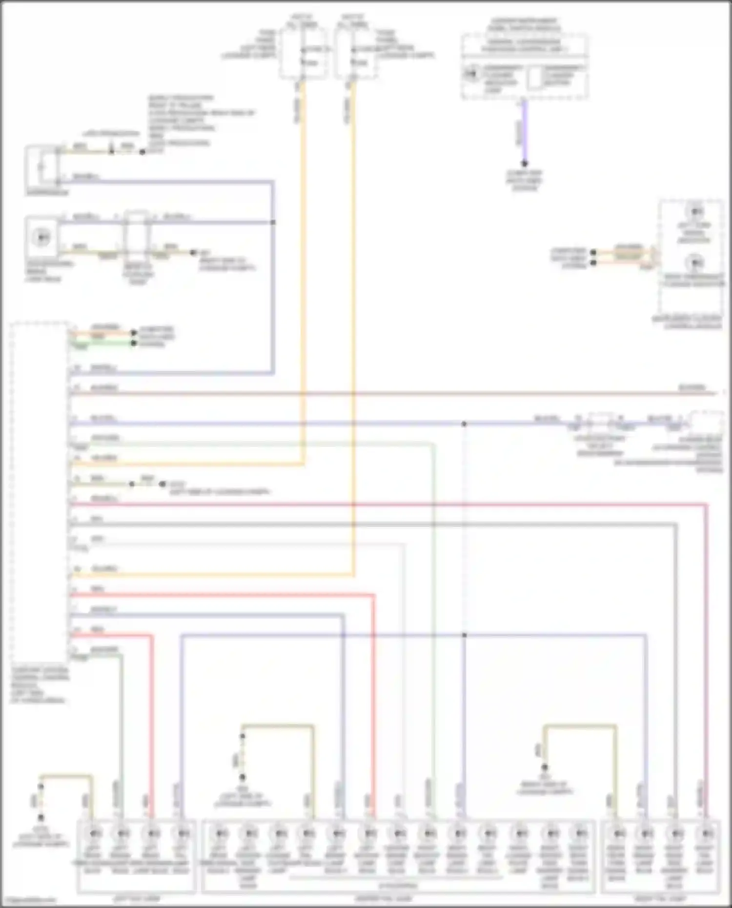 Wiring diagram emergency flasher button for Audi SQ8 I (2019-2023)