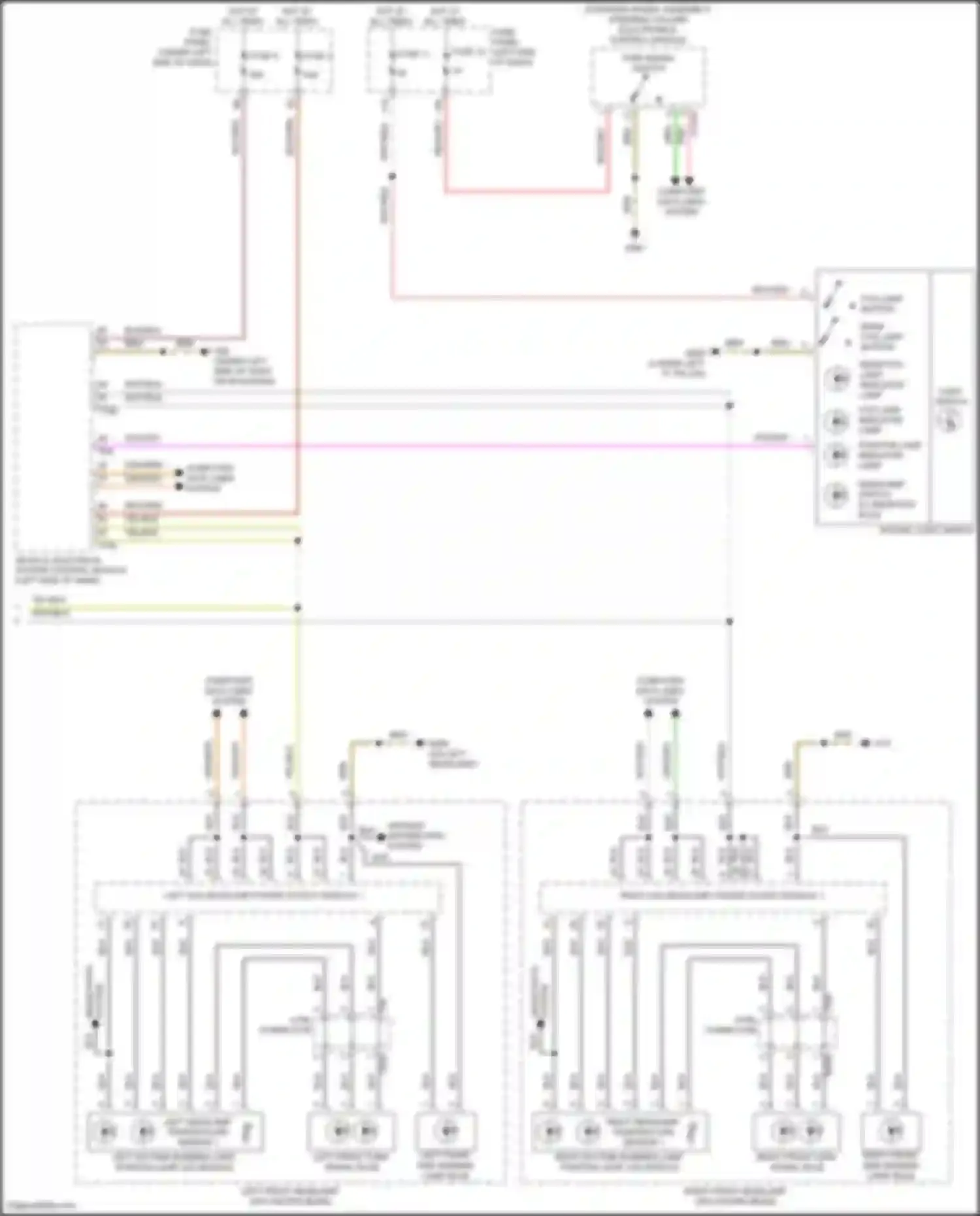Wiring diagram rear fog lamp button for Audi SQ8 I (2019-2023)
