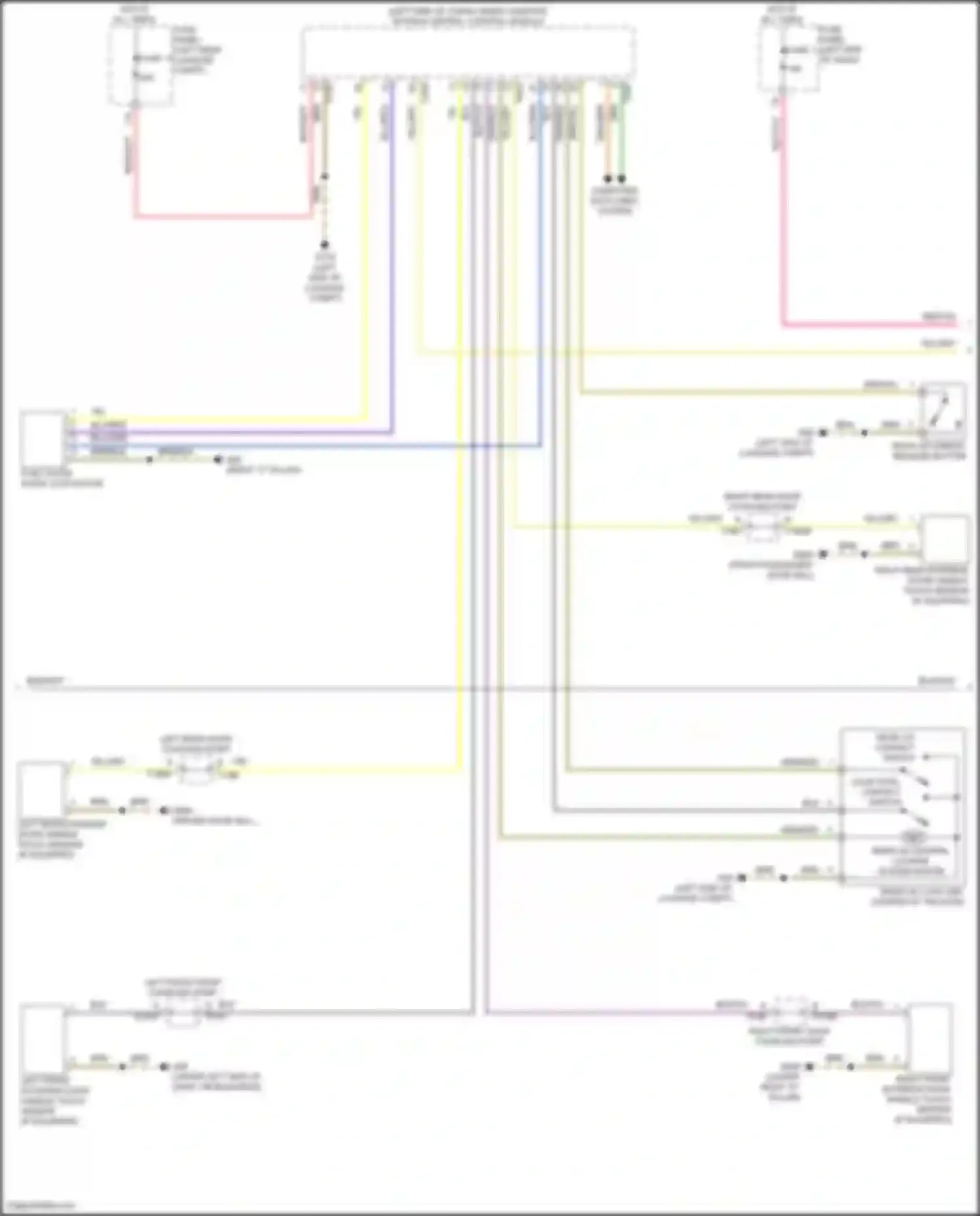 Wiring diagram left front door coupling point for Audi SQ8 I (2019-2023)